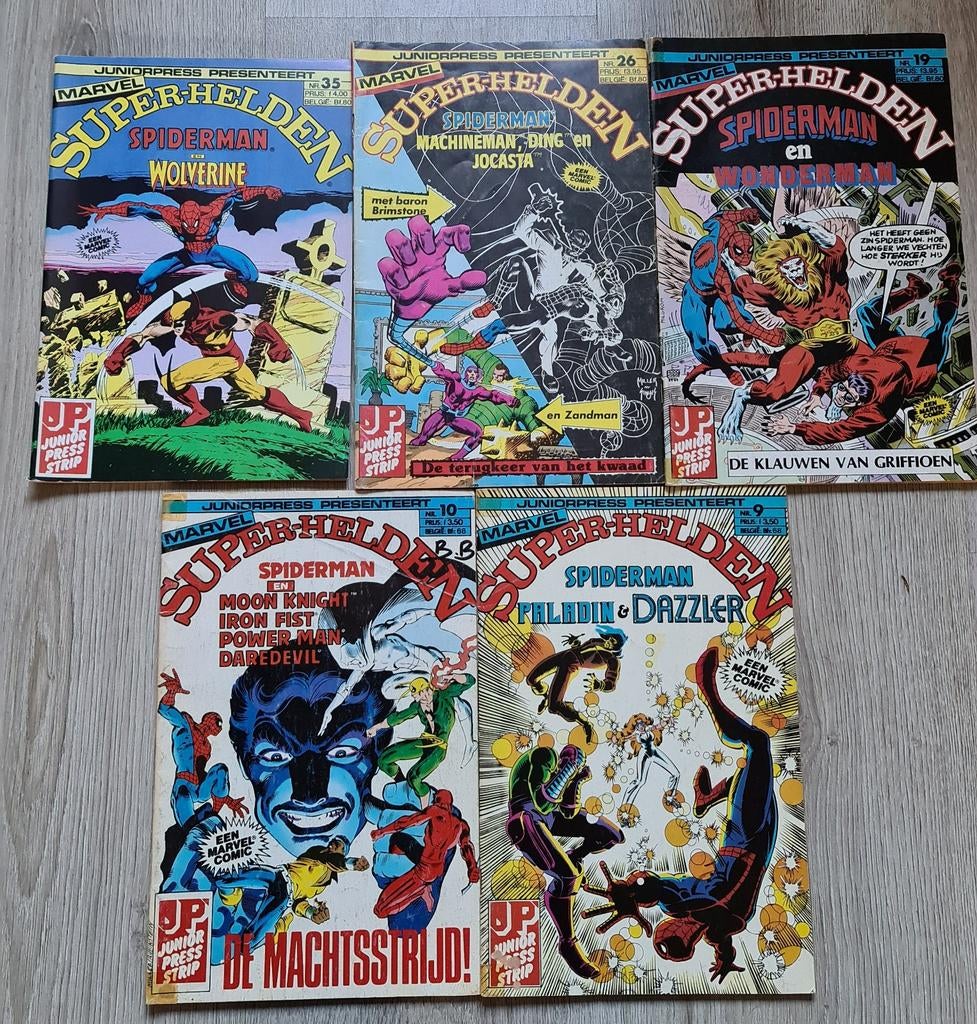 Junior Press Marvel Super-Helden 5x, Meerdere comics, Ophalen of Verzenden, Gelezen, Europa
