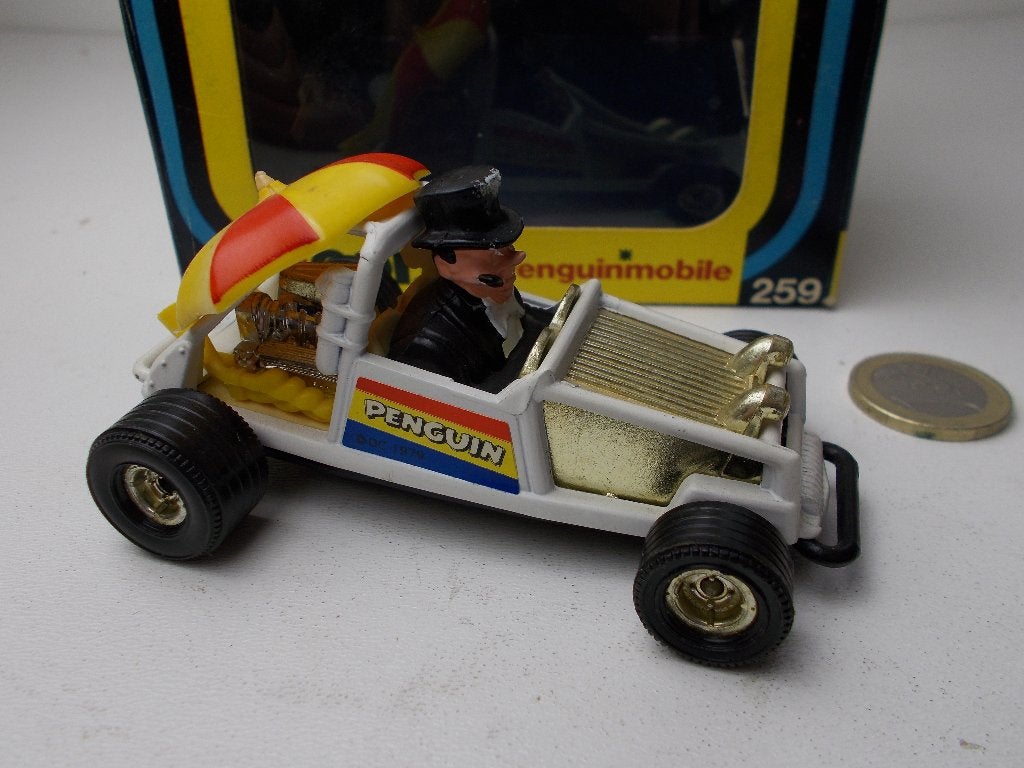 1979 Corgi Toys 259 BATMAN PENGUIN MOBILE + ORIGINELE DOOS!, Ophalen of Verzenden, Zo goed als nieuw, Auto, Corgi