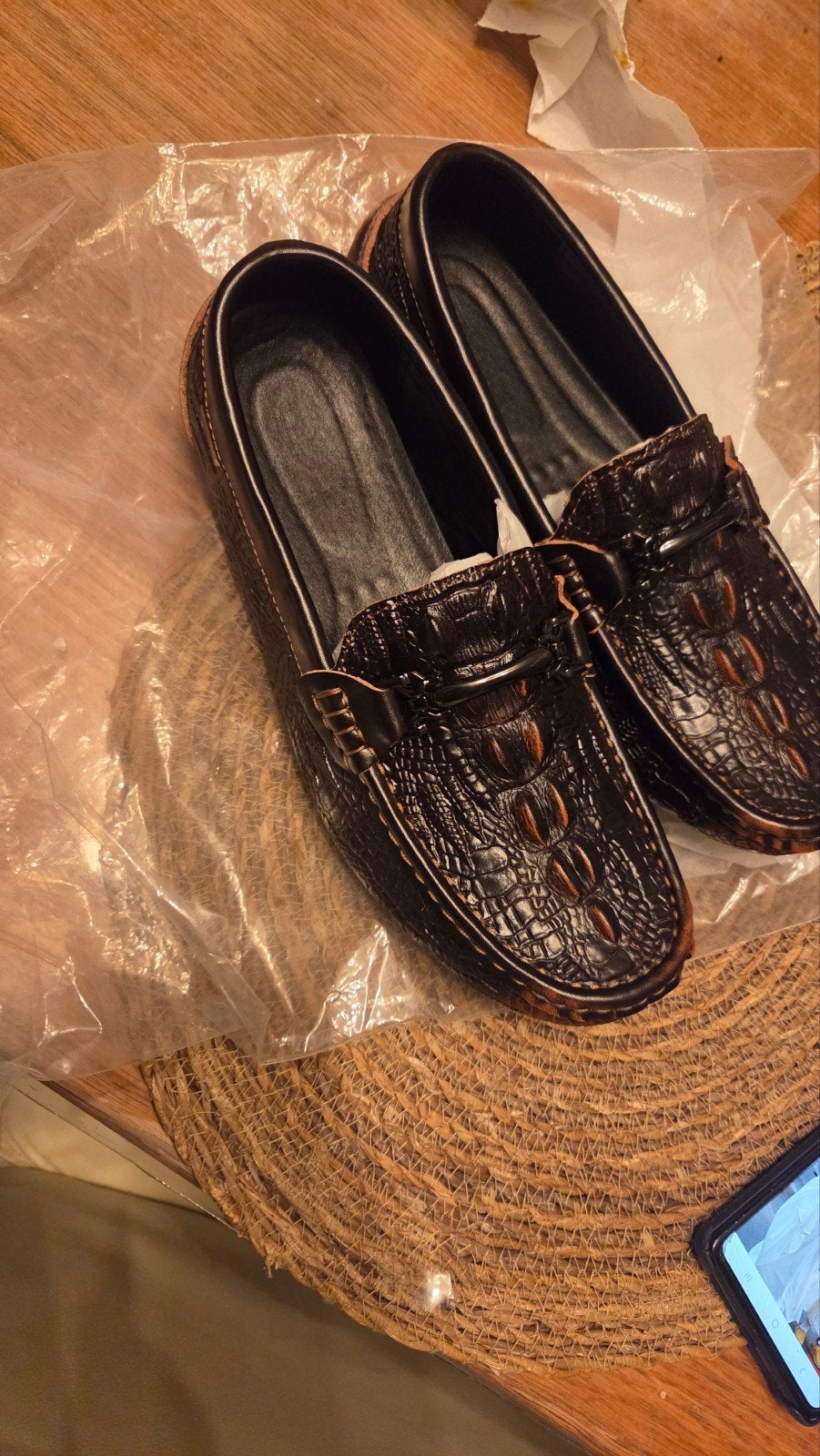 Nieuwe heren loafers met krokodillenprint, Loafers, Nieuw, Ophalen of Verzenden, Onbekend