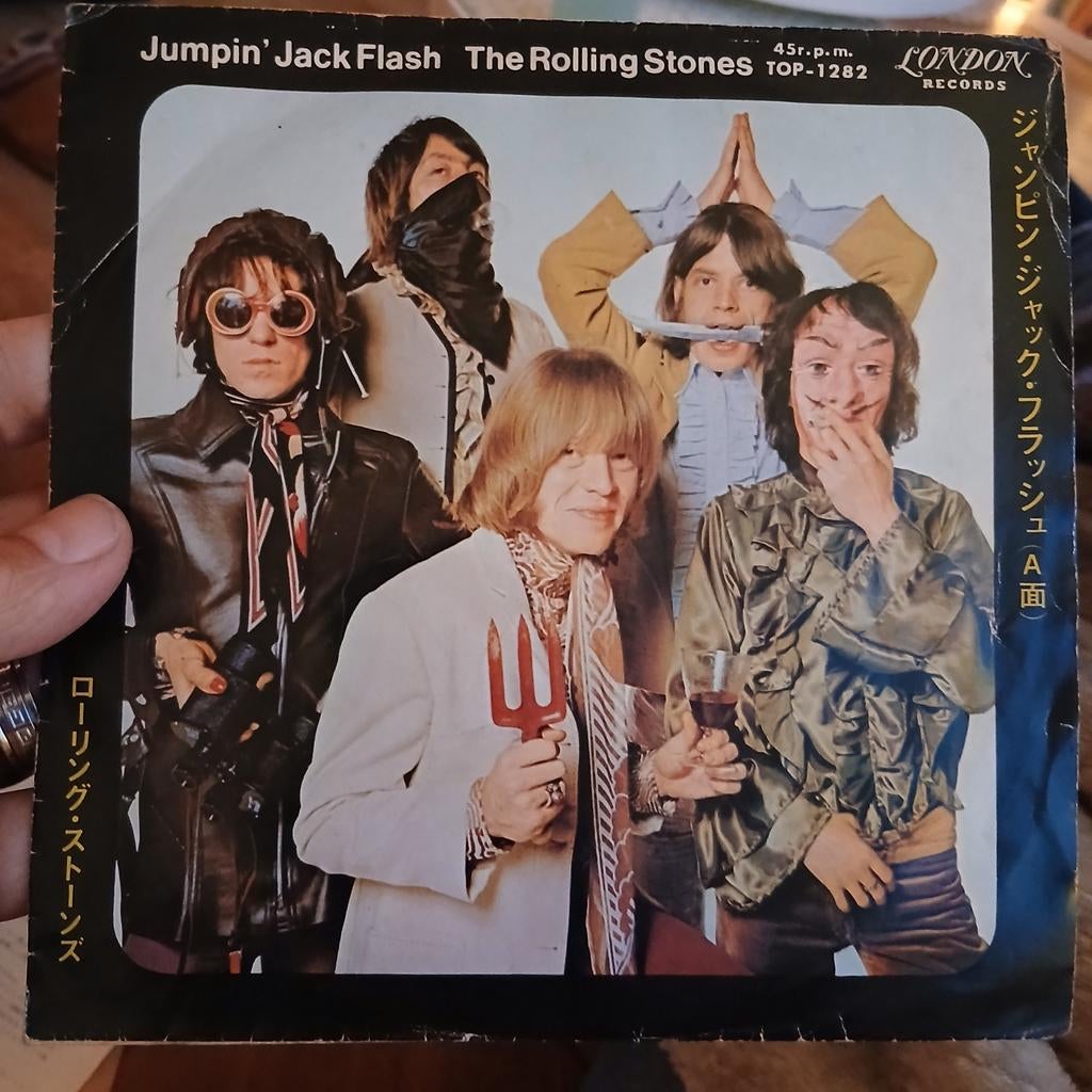 The Rolling Stones - Jumpin' Jack Flash / Child of the Moon, Fotohoes, Ophalen of Verzenden, Zo goed als nieuw, Rock en Metal