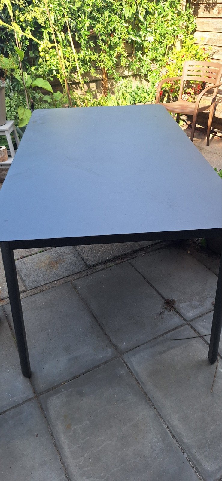 Aliminium grijze tuintafel, Tuin en Terras, Ophalen, Gebruikt, Rechthoekig, Aluminium