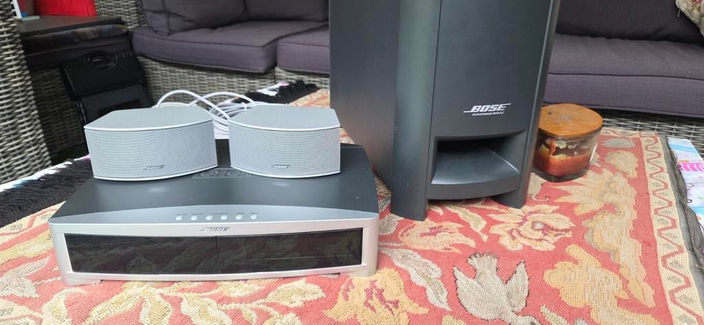 Bose 1 2 3 systeem compleet, Soundbar, 70 watt of meer, Zo goed als nieuw, Overige spelers