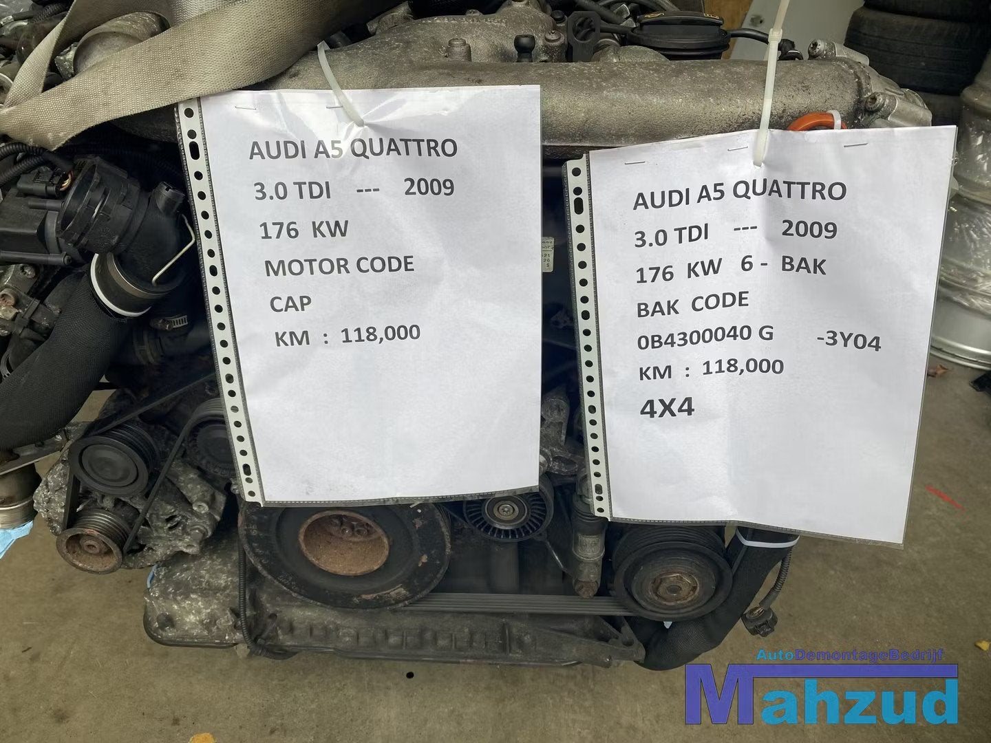 AUDI A4 A5 3.0 TDI 175 KW Motorblok CAP CAPA CCWA MOTOR, Gebruikt, AUDI AG, Auto-Union-Strasse 1
85045  Ingolstadt, DE, Kundenbetreuung@audi.de