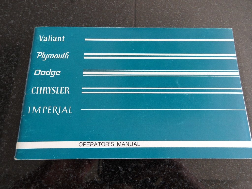 Operators manual Valiant Plymouth Dodge Chrysler Imperial 69, Verzenden