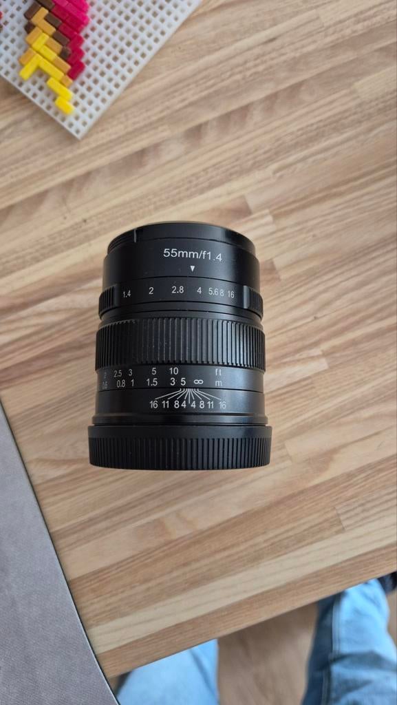 7artisans 55mm f/1.4 EF lens voor Canon, Ophalen of Verzenden, Zo goed als nieuw, Standaardlens