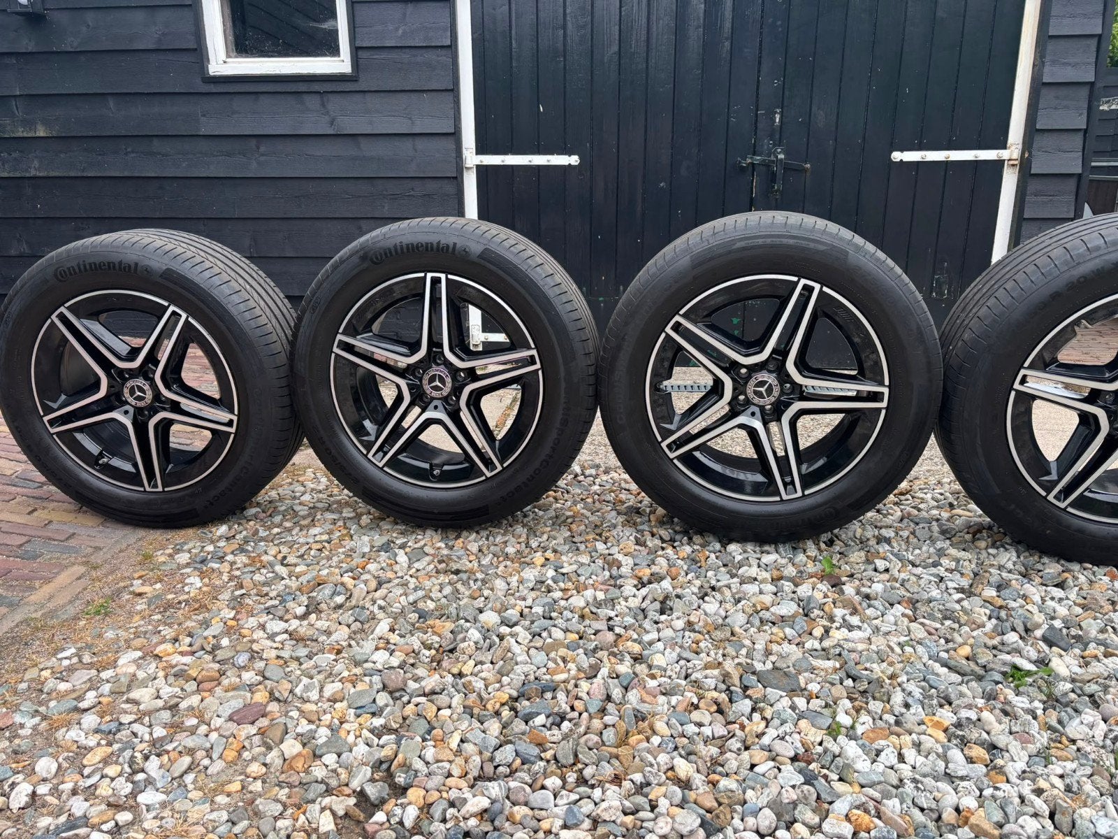 Mercedes-Benz AMG 20 inch velgen met Continental banden, Auto-onderdelen, Ophalen, Gebruikt, 275 mm, Banden en Velgen
