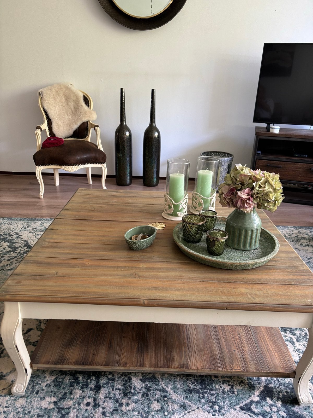 Salontafel 100x100 cm, 40 cm hoog, Gebruikt, Vierkant, 5 – 50, Overige houtsoorten