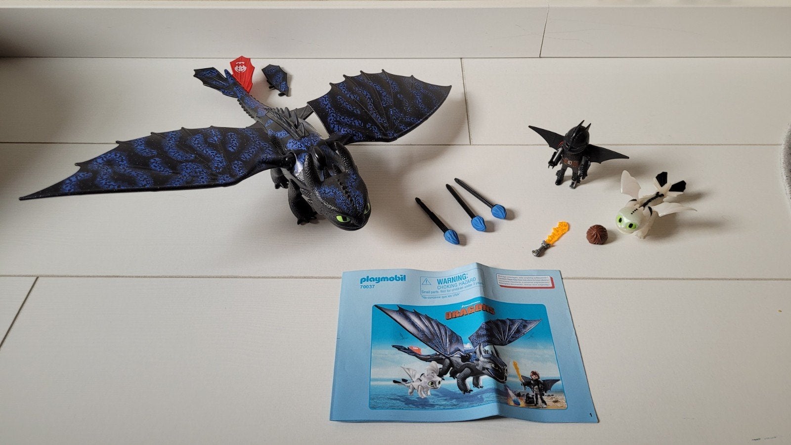 Playmobil Dragons: Hikkie en Tandloos (set 70037), Ophalen, Zo goed als nieuw