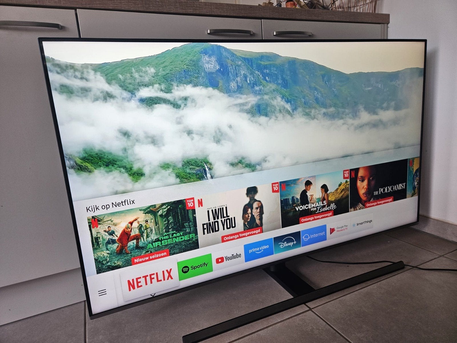 Samsung 55" 4k Smart tv, Ophalen of Verzenden, Zo goed als nieuw, Audio