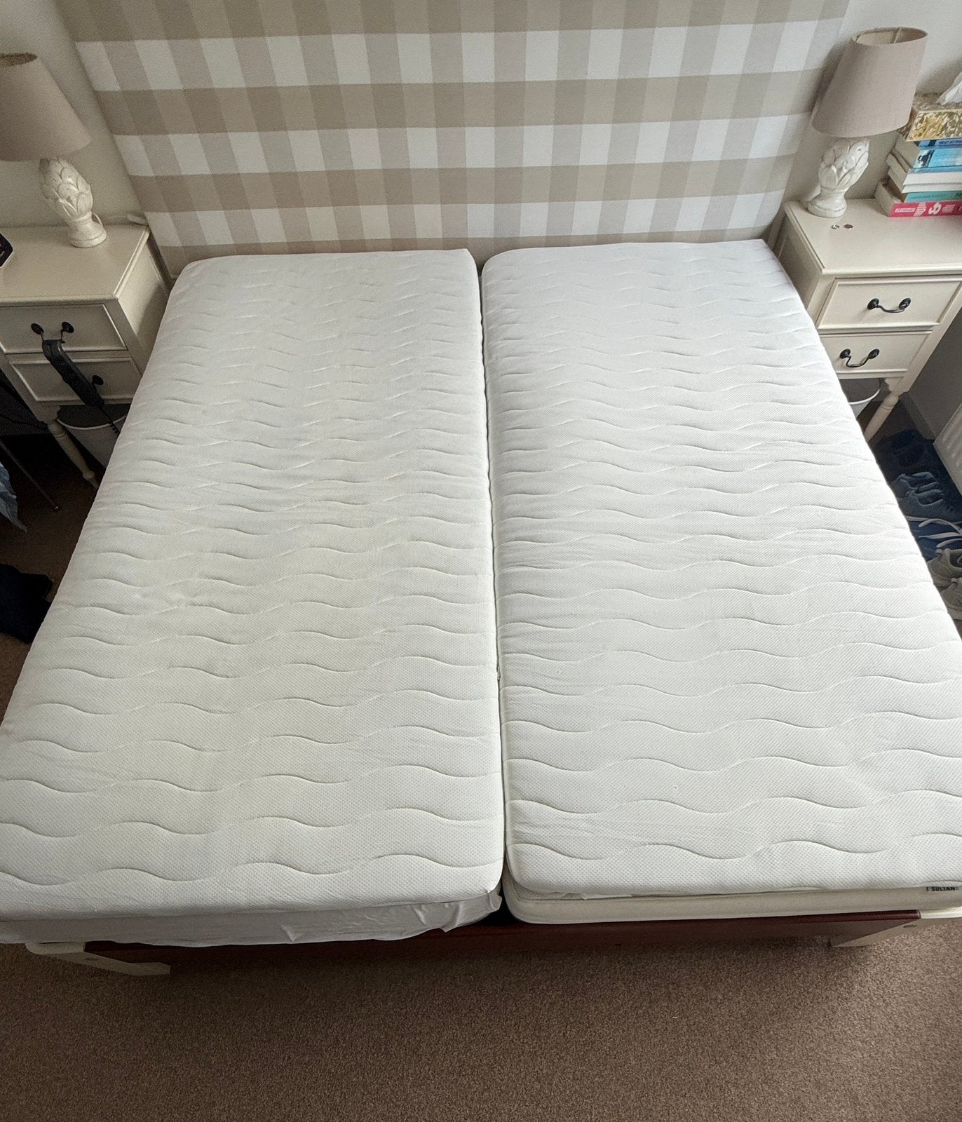 2x Topdekmatras 90x200, Ophalen, 90 cm, Eenpersoons, Zo goed als nieuw
