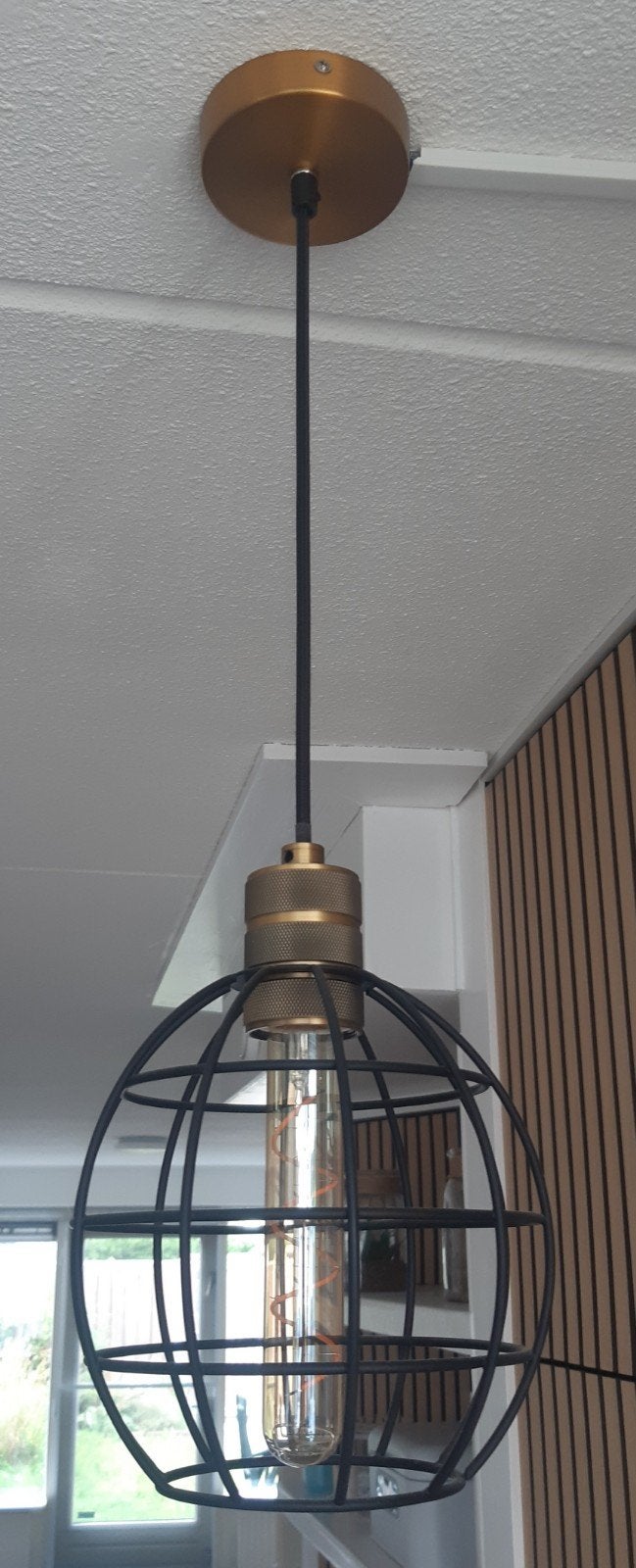 2 x Nieuwe Olucia Jochem hanglamp met fiting - Zwart E27, Modern, Industrieel, Nieuw, Metaal, E27 (groot)