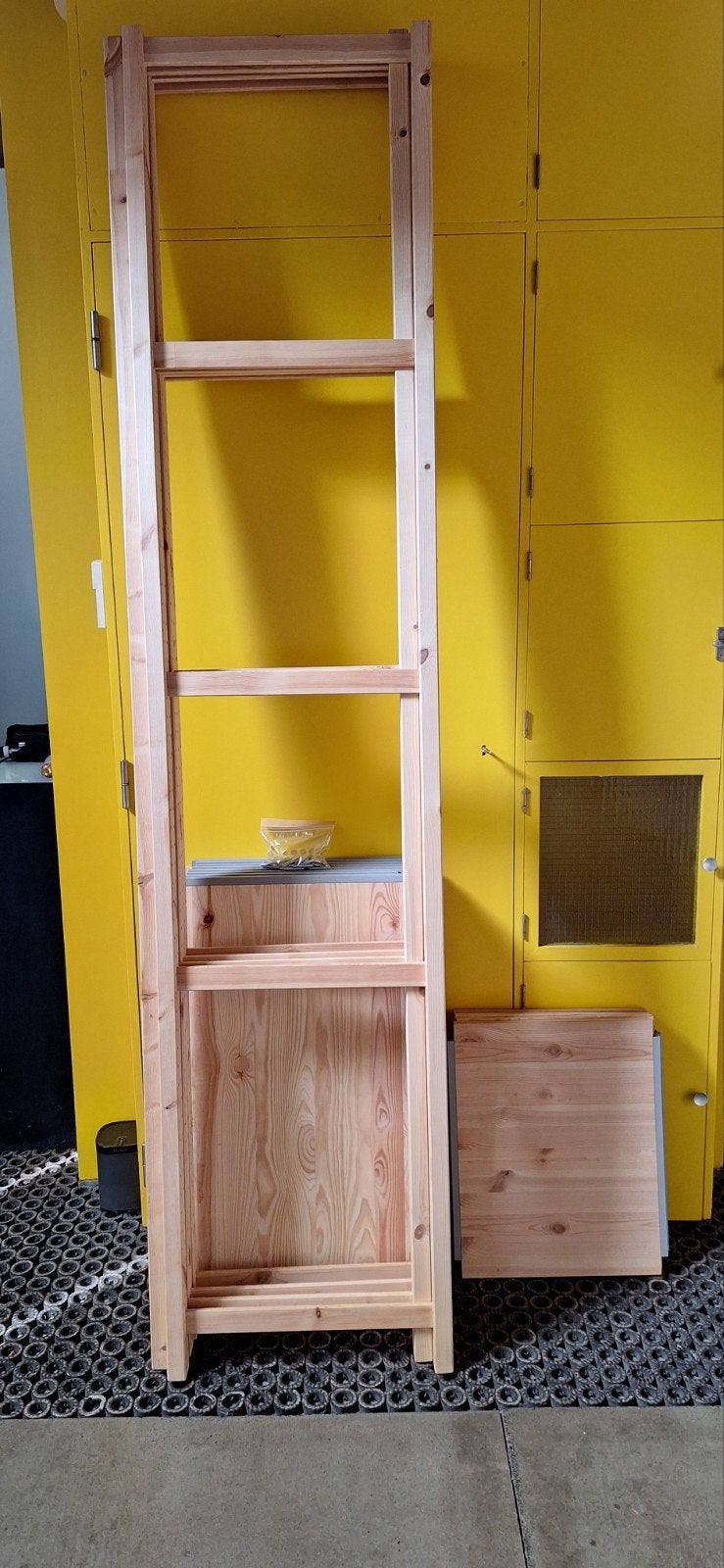 IKEA Ivar Stelling met 4 staanders en 12 planken, Ophalen, Met plank(en), Gebruikt, 100 tot 150 cm