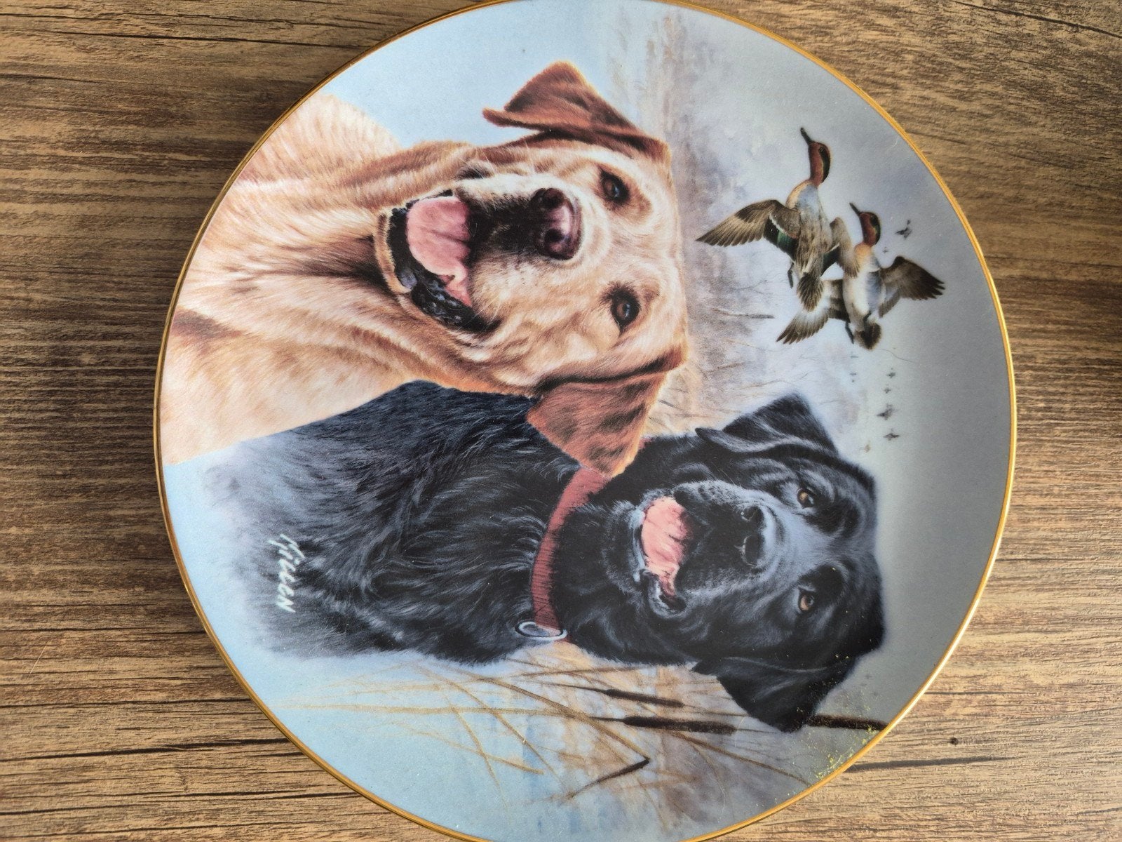 Wandbord "Vigilant Duo" met Labrador Retrievers - Jim Killen, Ophalen of Verzenden
