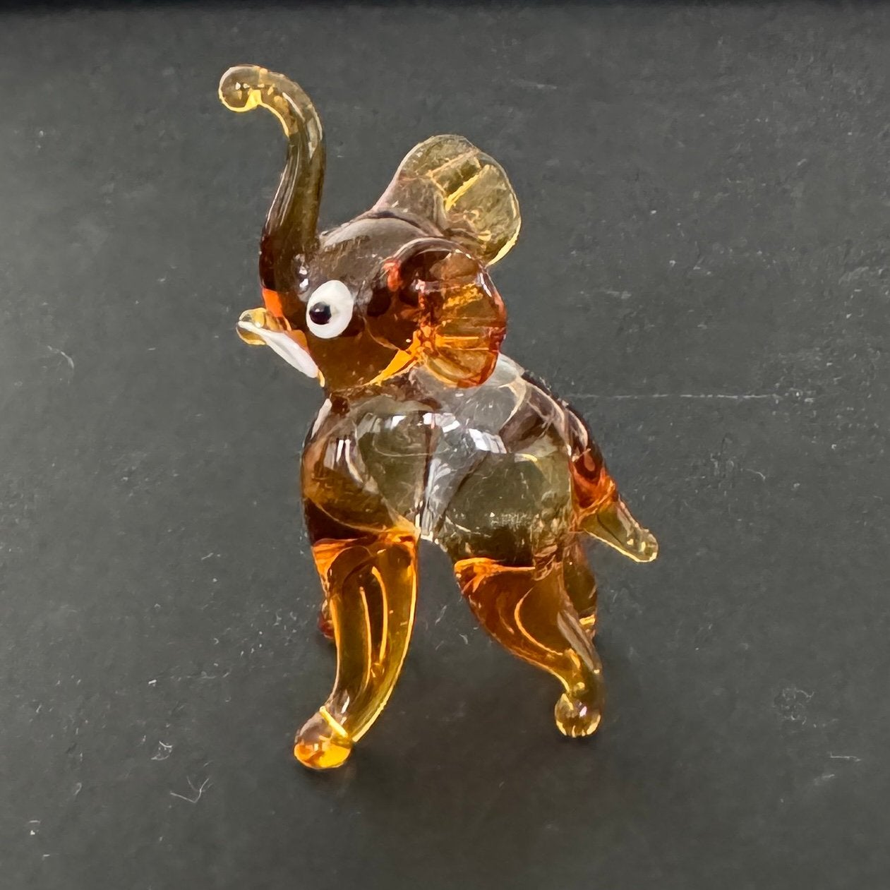Letterbak beeldje, glazen olifantje, 5 cm., Ophalen of Verzenden
