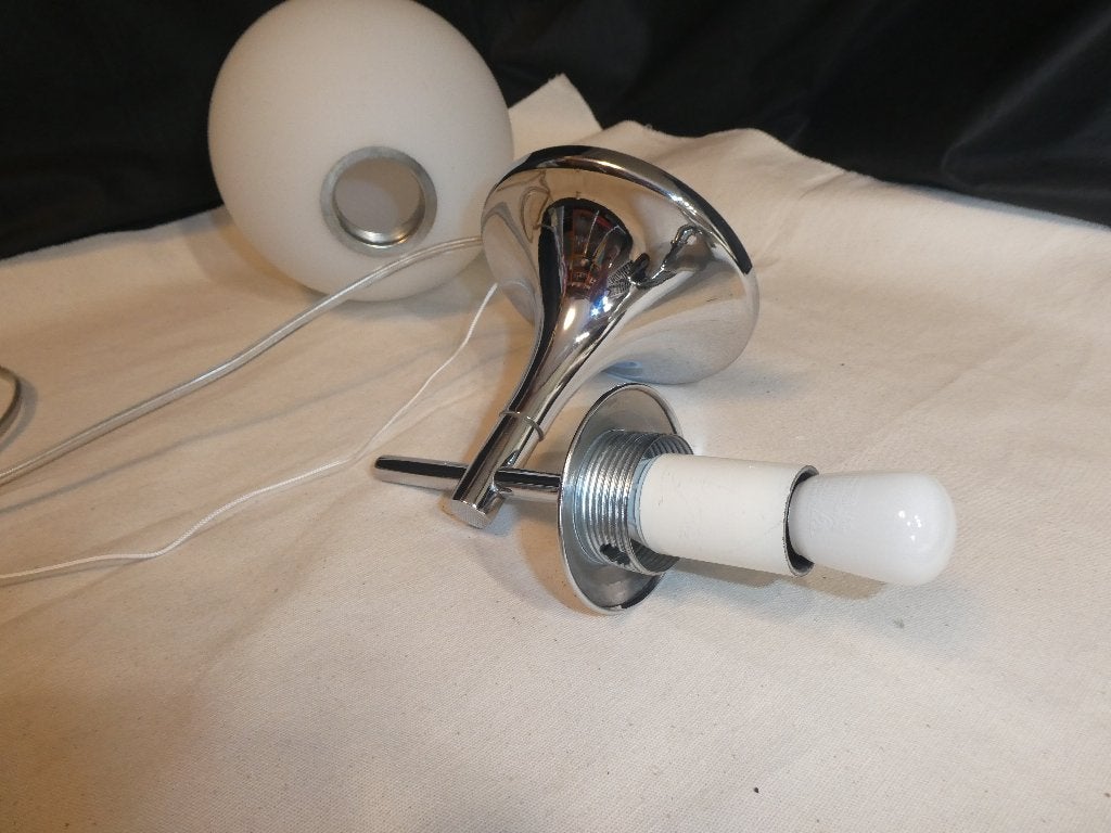 Max Bill, Spage Age wandlamp voor Temde, jaren 60, Gebruikt, E14 (klein), Ophalen of Verzenden, Glas
