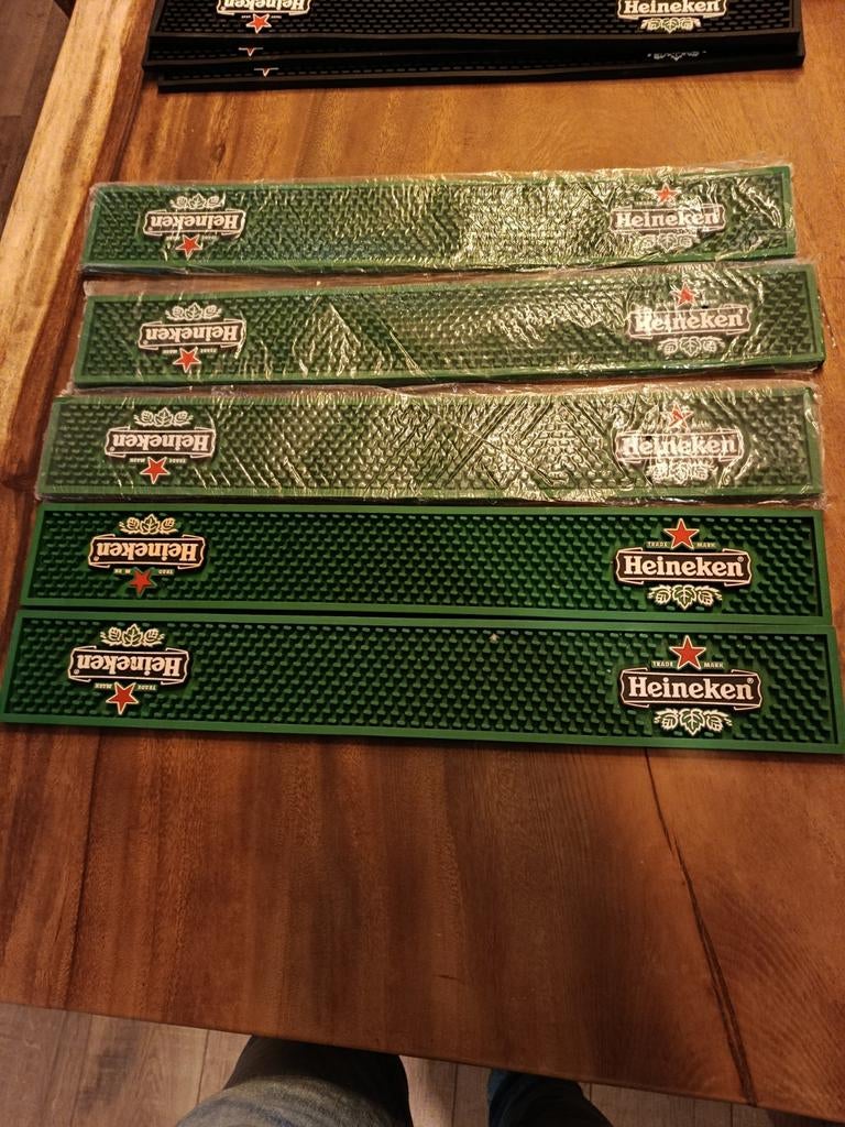Groene Heineken barmat, Ophalen of Verzenden, Lichtbak of (neon) lamp