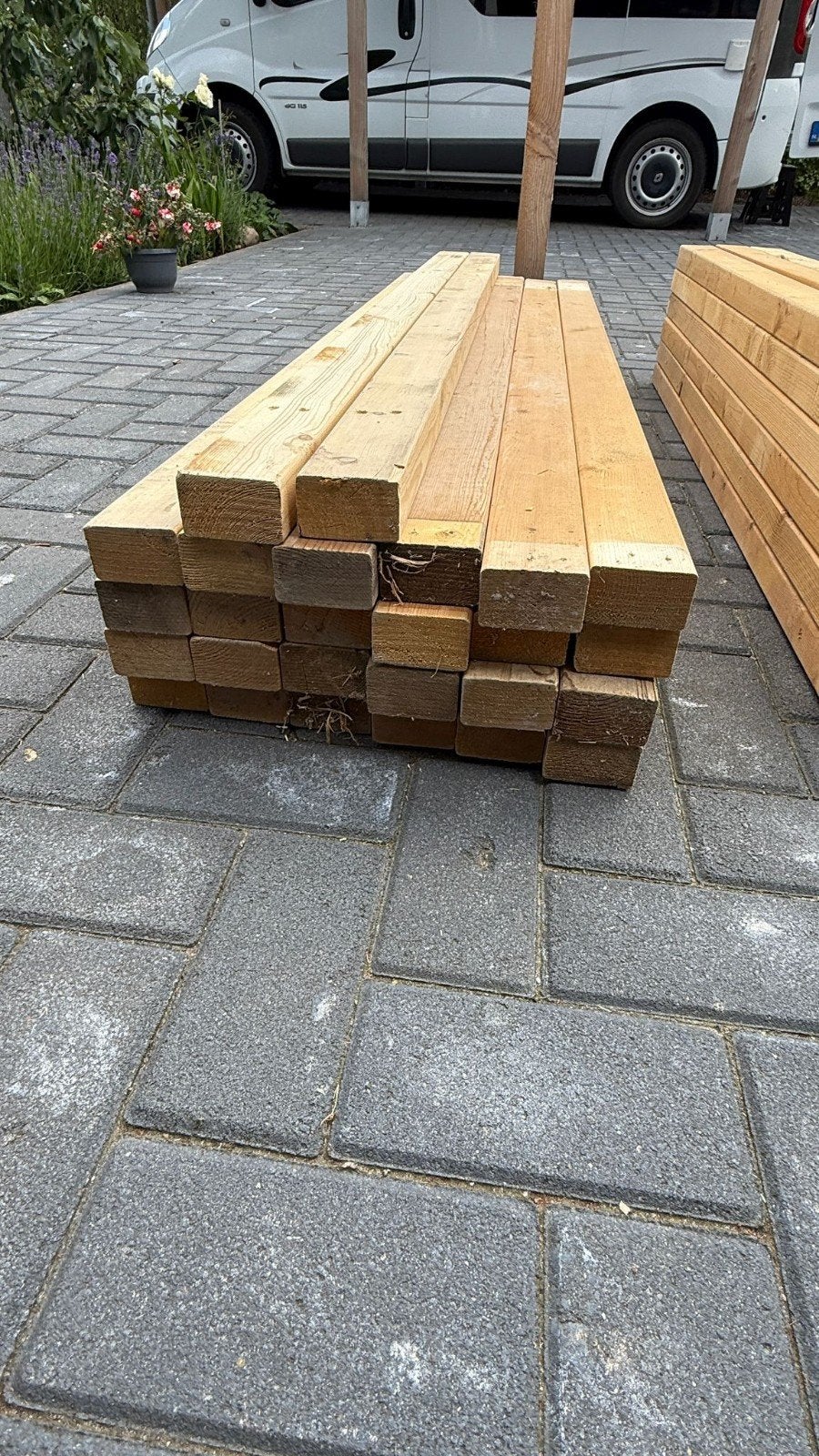bouwhout balkjes, Ophalen, Gebruikt, Minder dan 180 cm, Balken