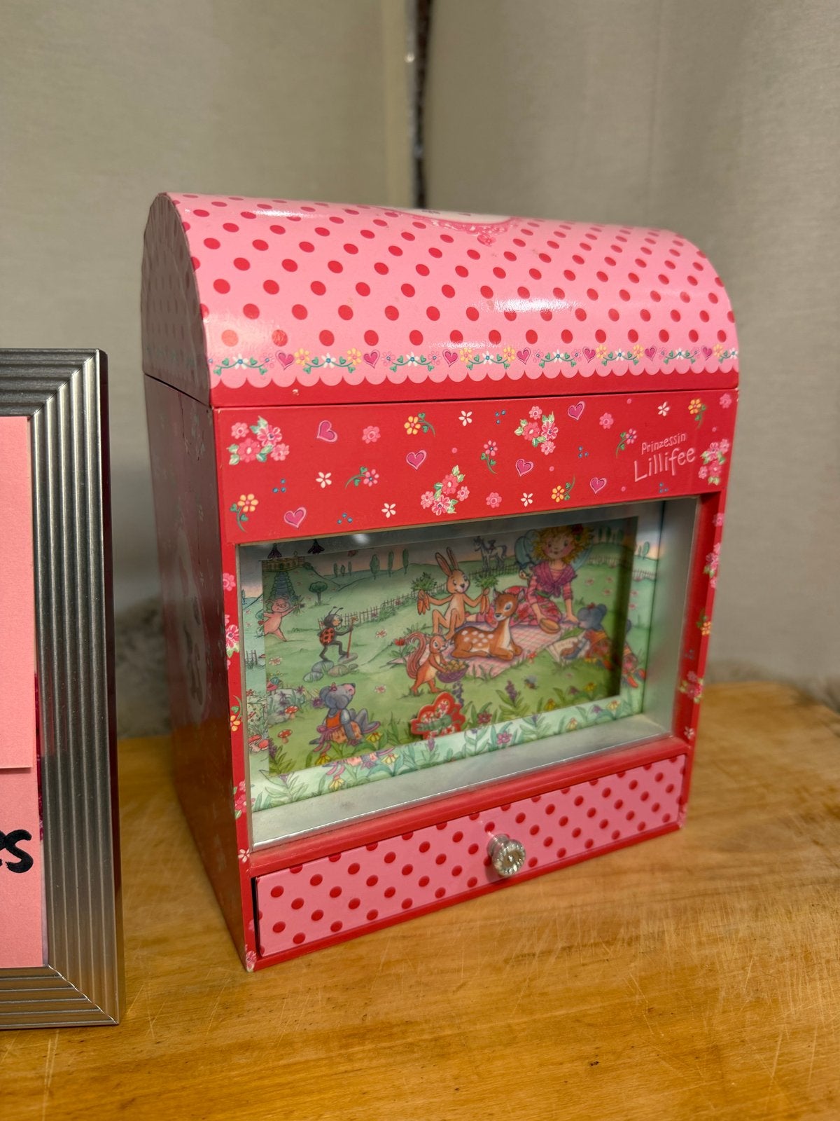 Prinsessin Lillifee Muziekdoosje met Lade, Ophalen of Verzenden, Gebruikt, Rood, Hardcase