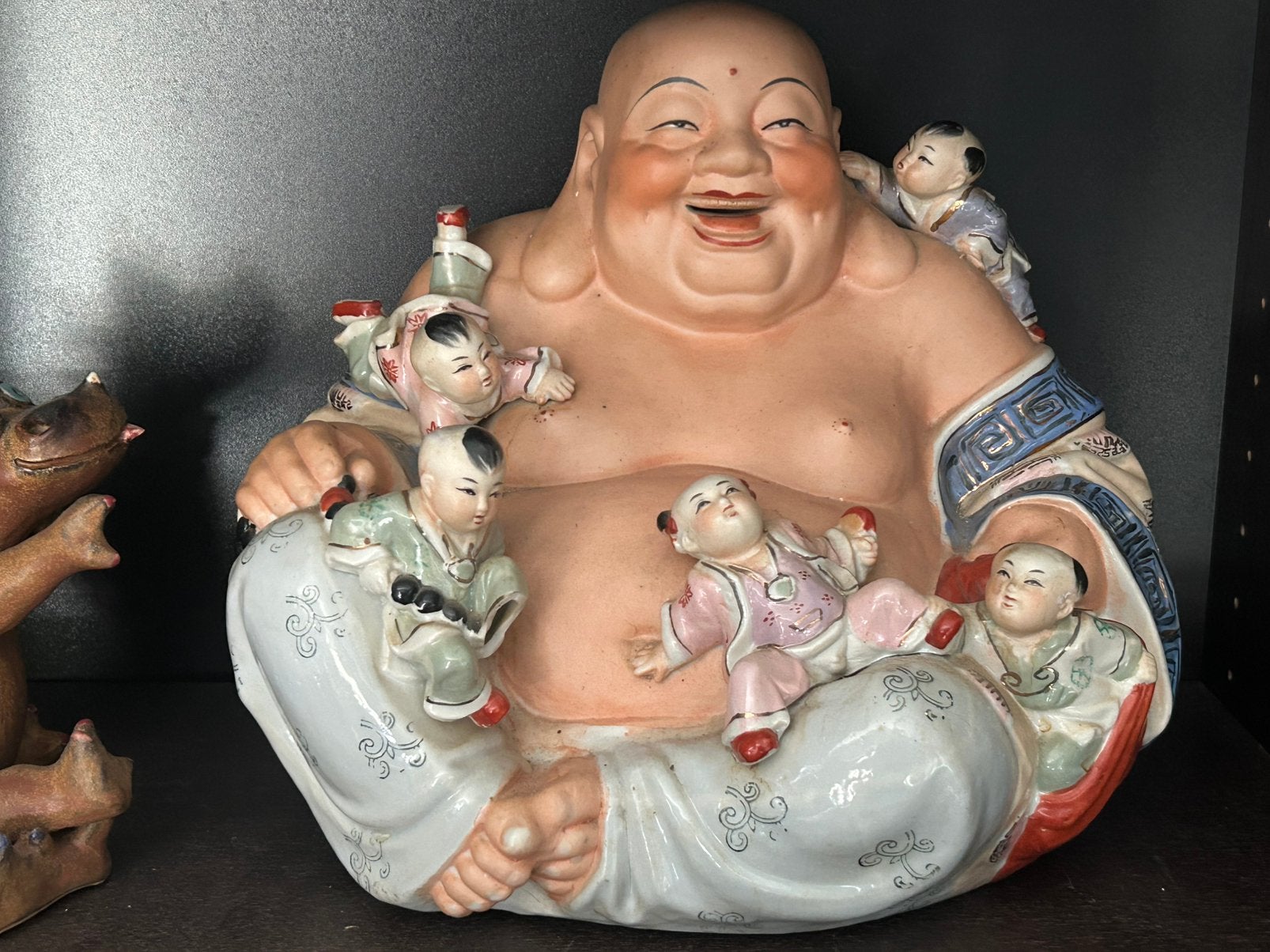 Grote happy boedha, Huis en Inrichting, Ophalen, Gebruikt, Overige materialen, Handgemaakt