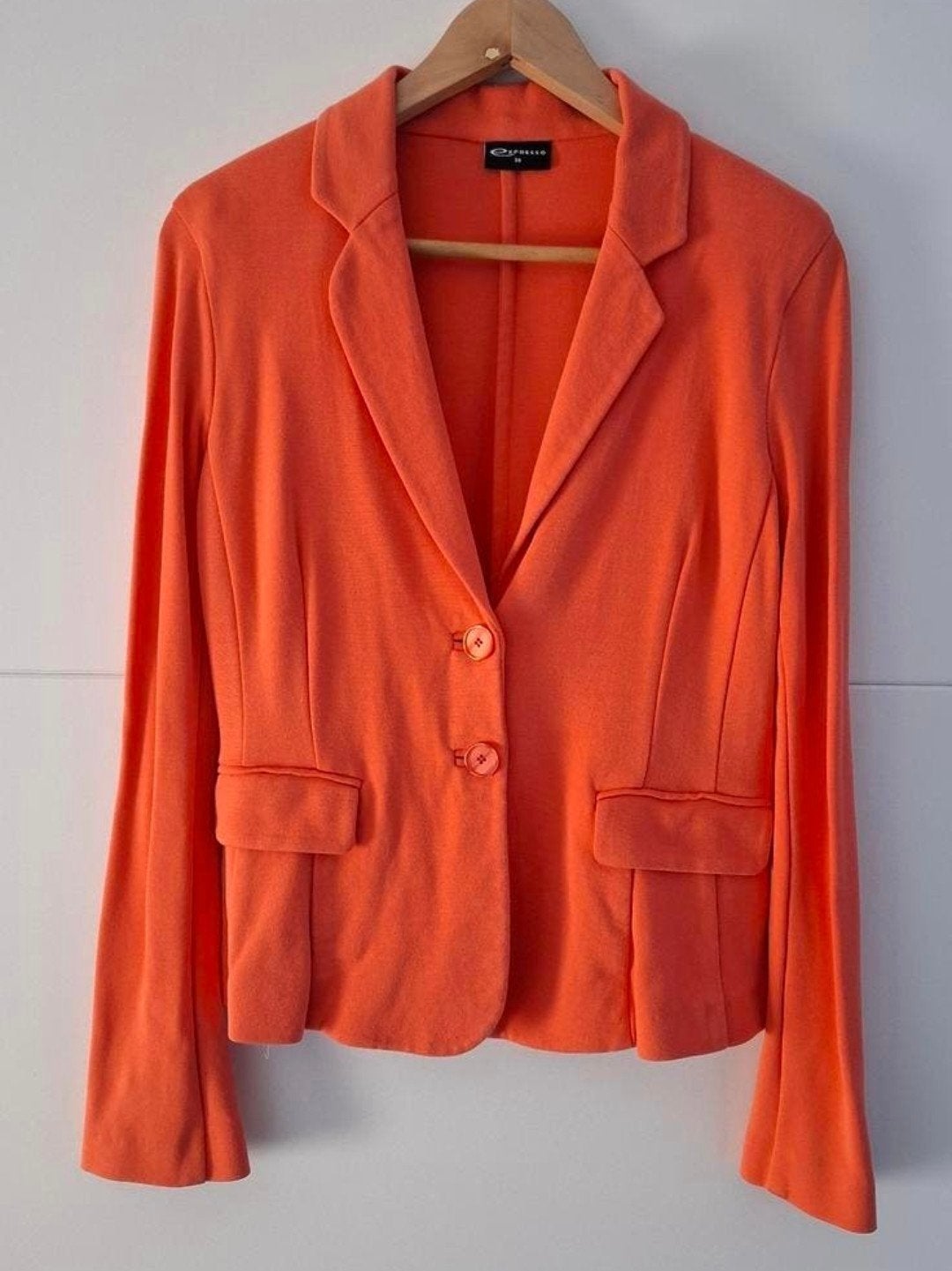 Mooie oranje blazer in stretchjersey Expresso maat 38, Maat 38/40 (M), Expresso, Oranje, Ophalen of Verzenden