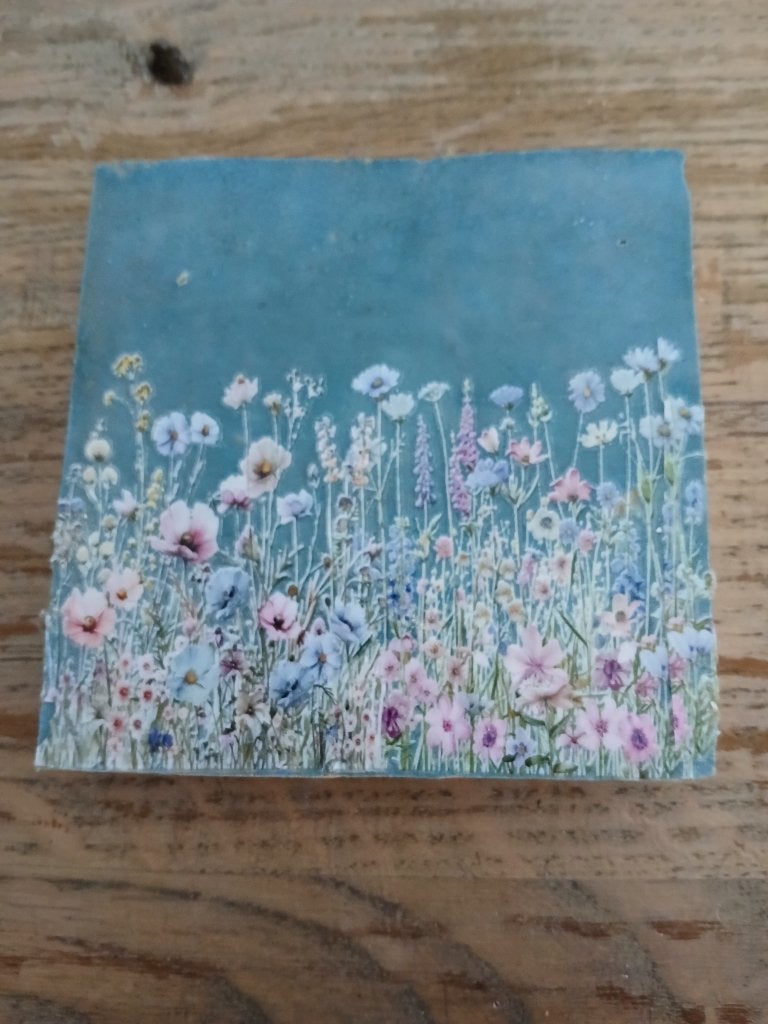 Marokkaanse tegel Blu Jean 10x10 cm., Huis en Inrichting, Woonaccessoires | Overige, Meerkleurig, Overige stijlen, Nieuw, Ophalen of Verzenden