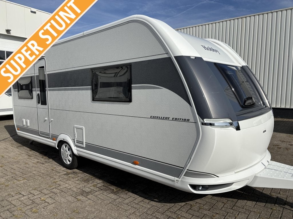 Hobby Excellent Edition 540 UFF met queensbed, Caravans en Kamperen, Schokbreker, Rondzit, Hobby, 6 tot 7 meter