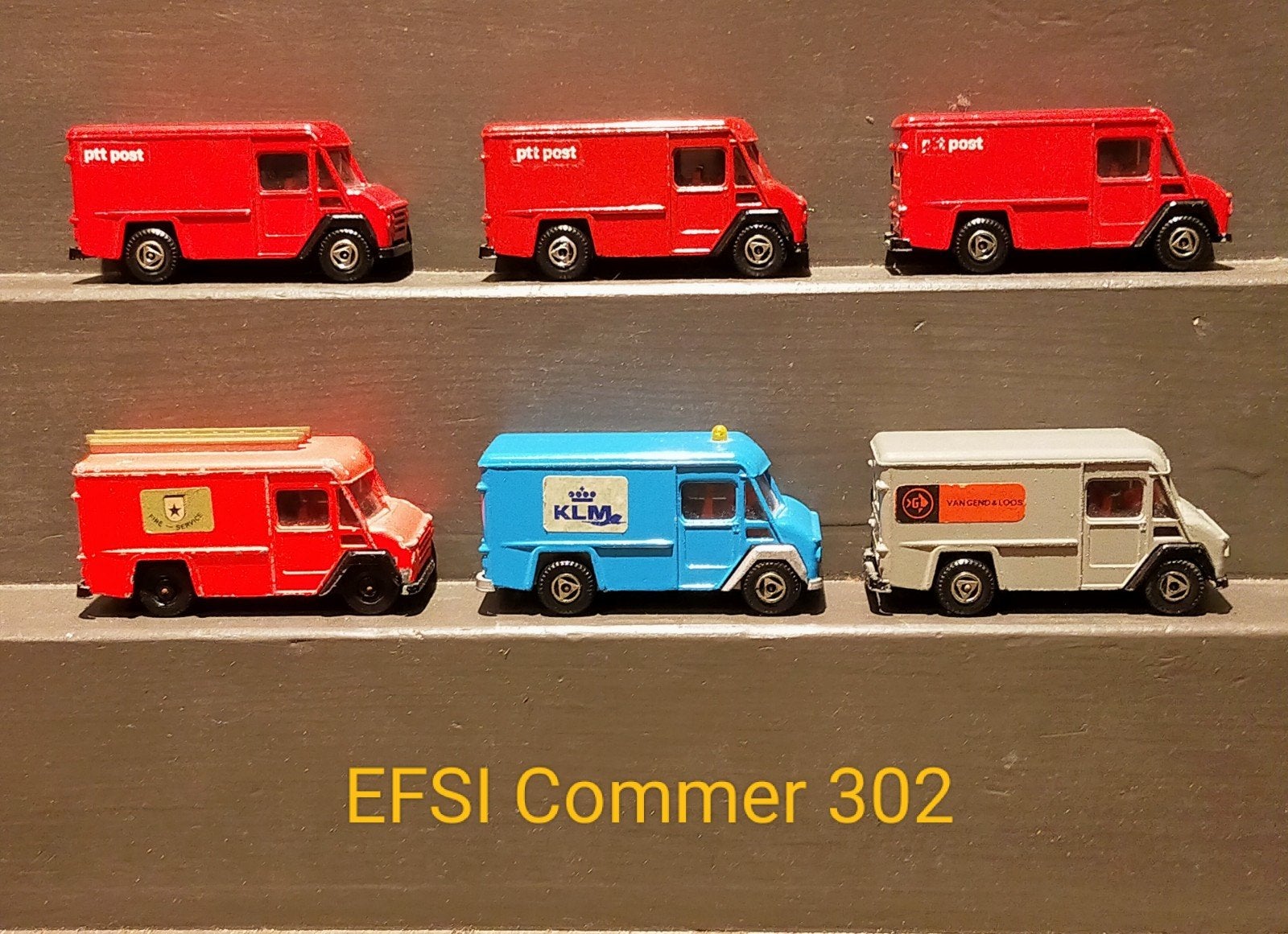 EFSI Commer 302 modelauto's - PTT Post, KLM, Van Gend & Loos, Ophalen of Verzenden, Bus of Vrachtwagen, Efsi