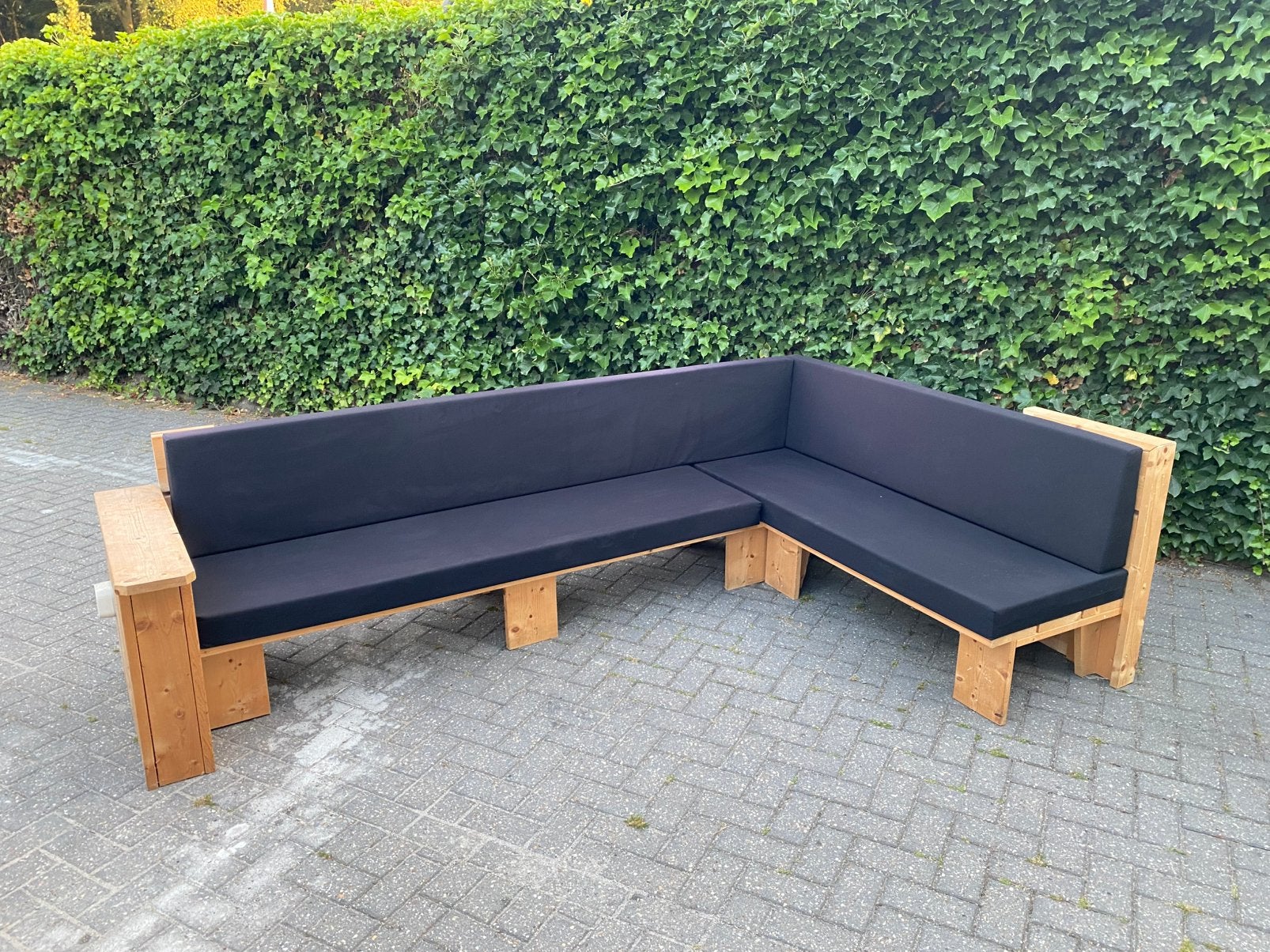 Loungebank hoekbank, Tuin en Terras, Ophalen, Gebruikt, Hout