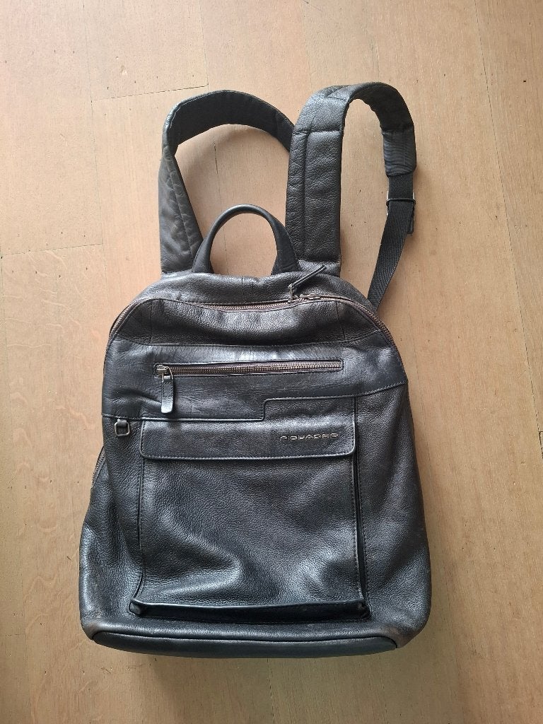 rugzak Picuadro zwart leer, Overige merken, Gebruikt, 25 tot 40 cm, Ophalen of Verzenden