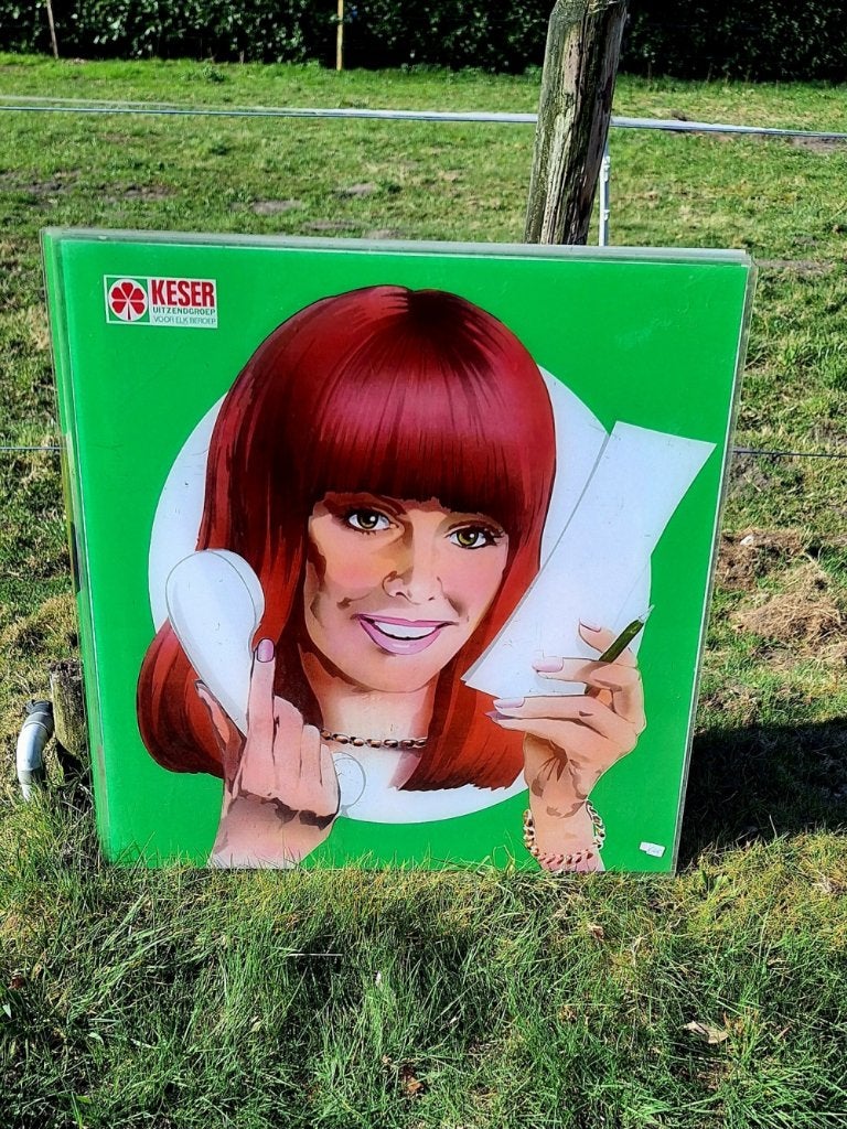 Vintage reclameborden van Keser uitzendgroep voor elk beroep, Ophalen, Reclamebord, Gebruikt, .