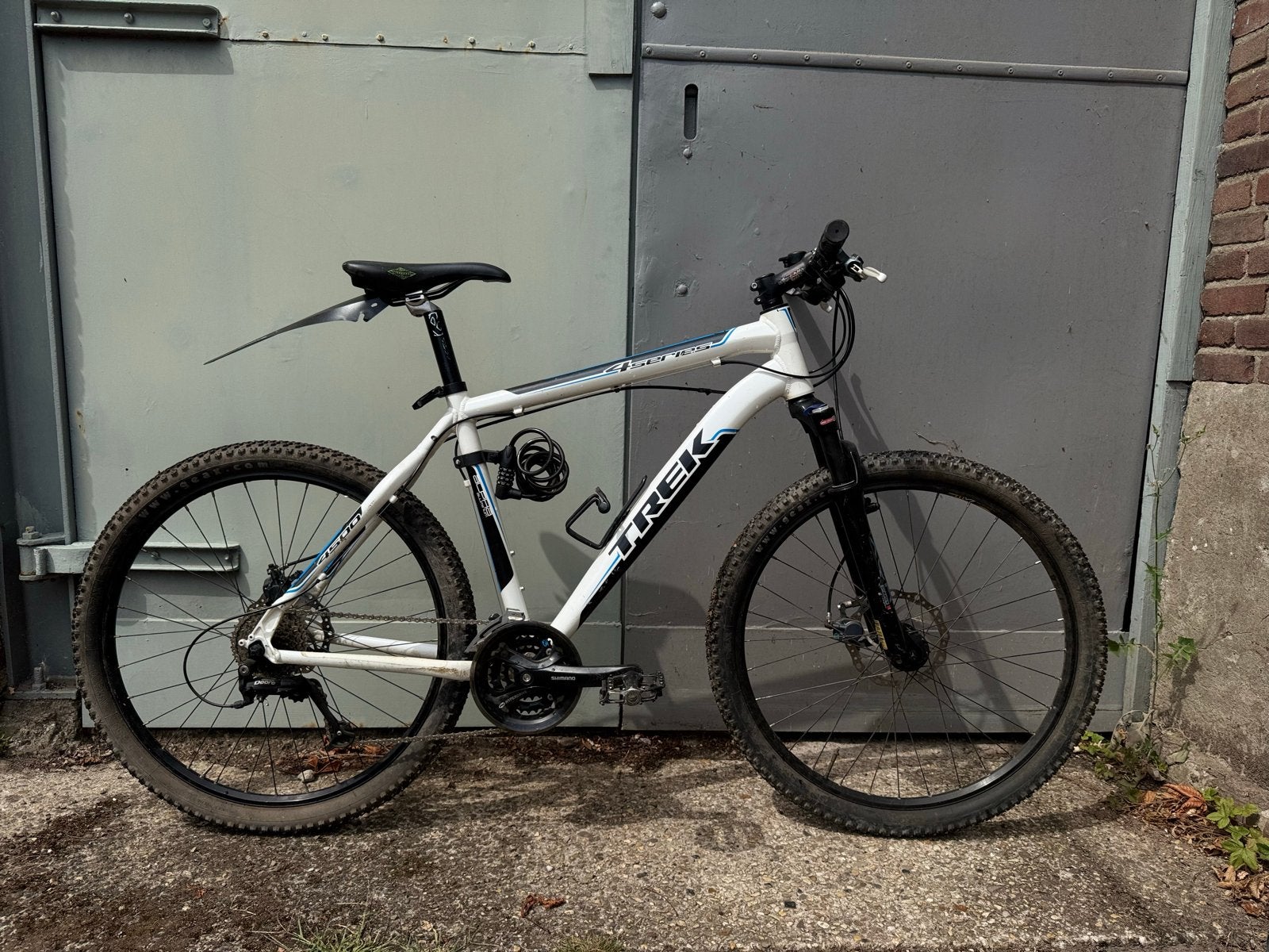 Trek 4 Series Mountainbike - Wit/Blauw - Gebruikt, Ophalen, Gebruikt, 49 tot 53 cm, Schijfrem