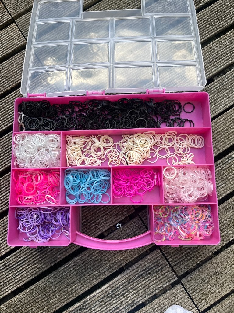 Doos loom elastiekjes, Fantasie, Meerkleurig, Ophalen of Verzenden, Zo goed als nieuw