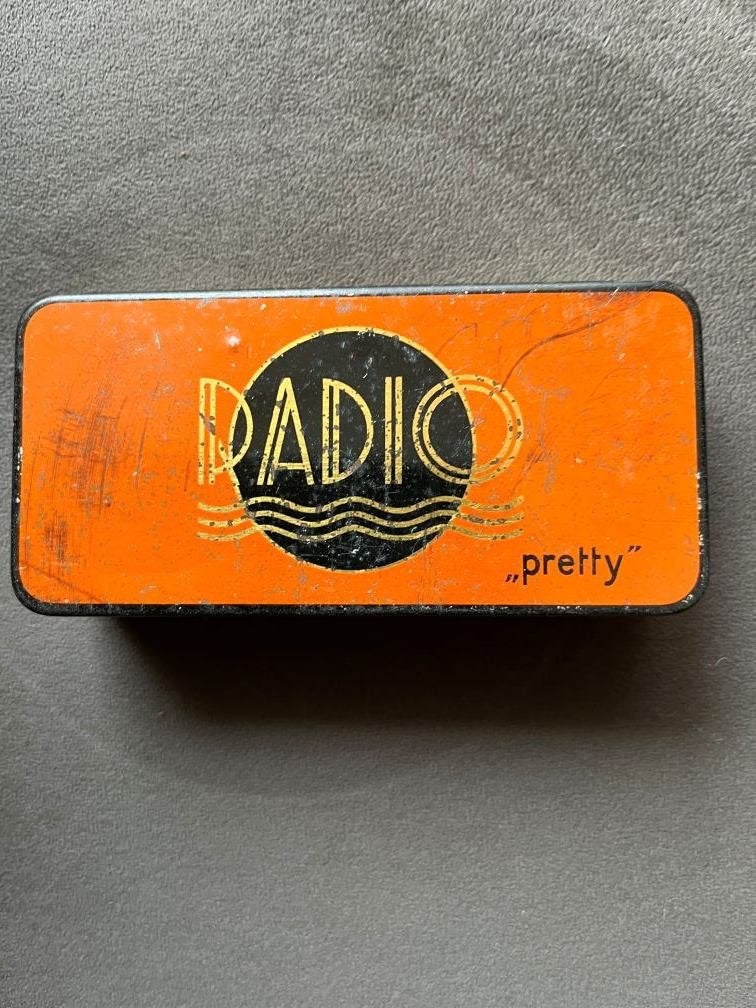 Vintage blikken doosje 'Radio "pretty"', Ophalen of Verzenden, Gebruikt, Overige, Overige merken