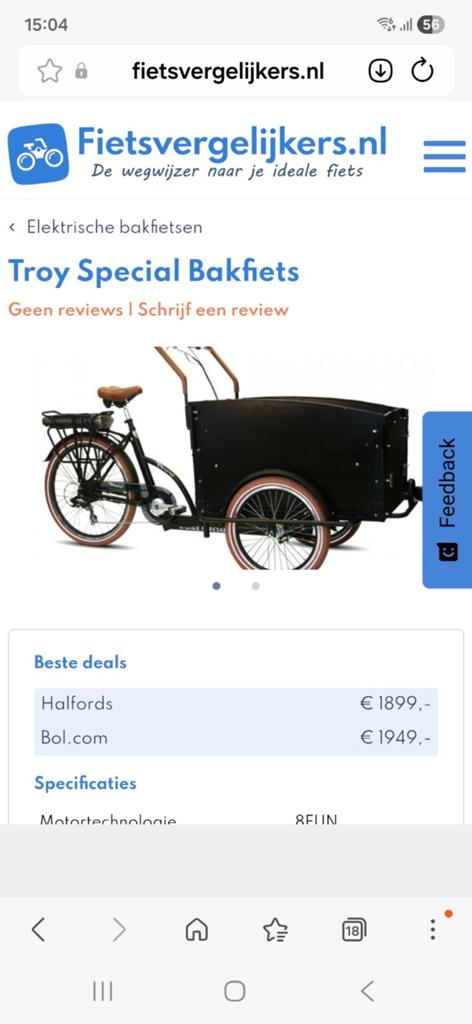Elektrische bakfiets, Fietsen en Brommers, Ophalen of Verzenden, Zo goed als nieuw, 1 kind