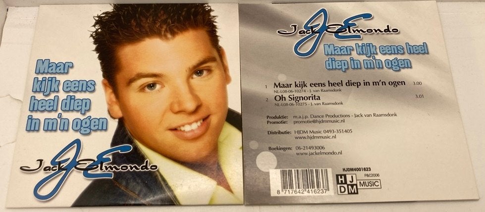 JACK ELMONDE Maar kijk eens heel diep in m’n ogen, Ophalen of Verzenden, Nieuw in verpakking, Levenslied of Smartlap, Single
