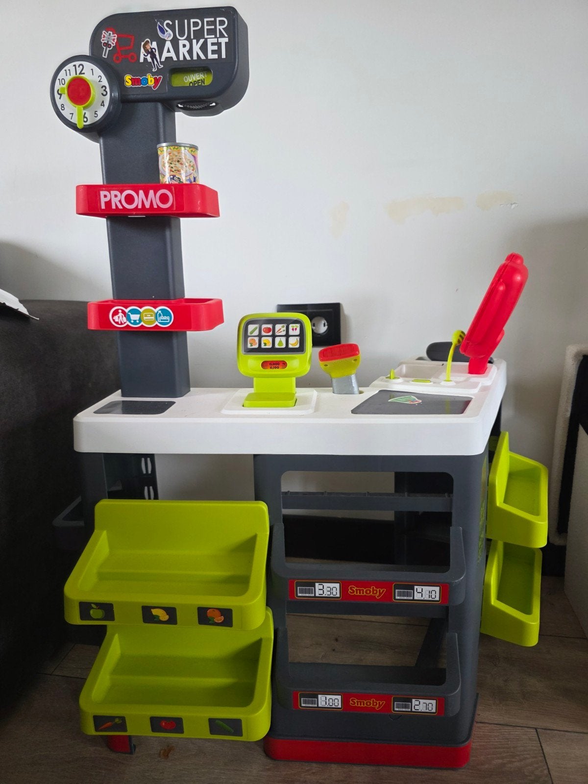 Smoby Supermarkt Speelset met Winkelwagentje, Ophalen, Gebruikt, Jongen of Meisje
