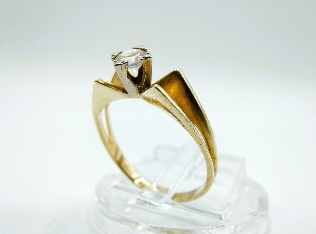 Gouden solitair ring, 15,5 mm, Info@zilverwebsite.nl, Verzenden, Zilverwebsite.nl, Dame of Heer