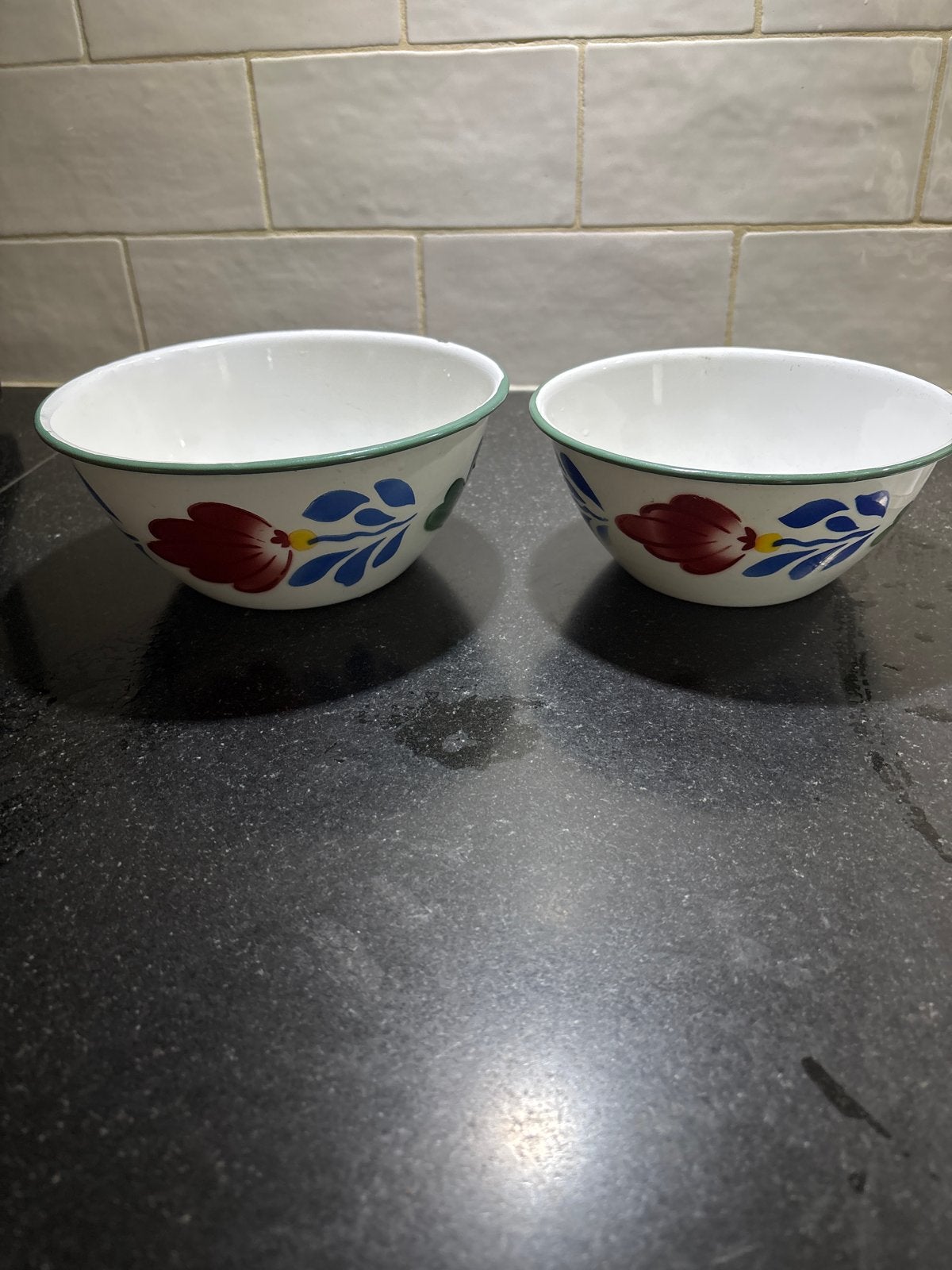 2 ijzeren boerenbont schalen, Ophalen of Verzenden