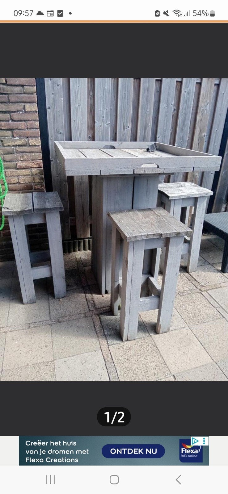 barset, Ophalen, Gebruikt, 3 zitplaatsen, Tuinset