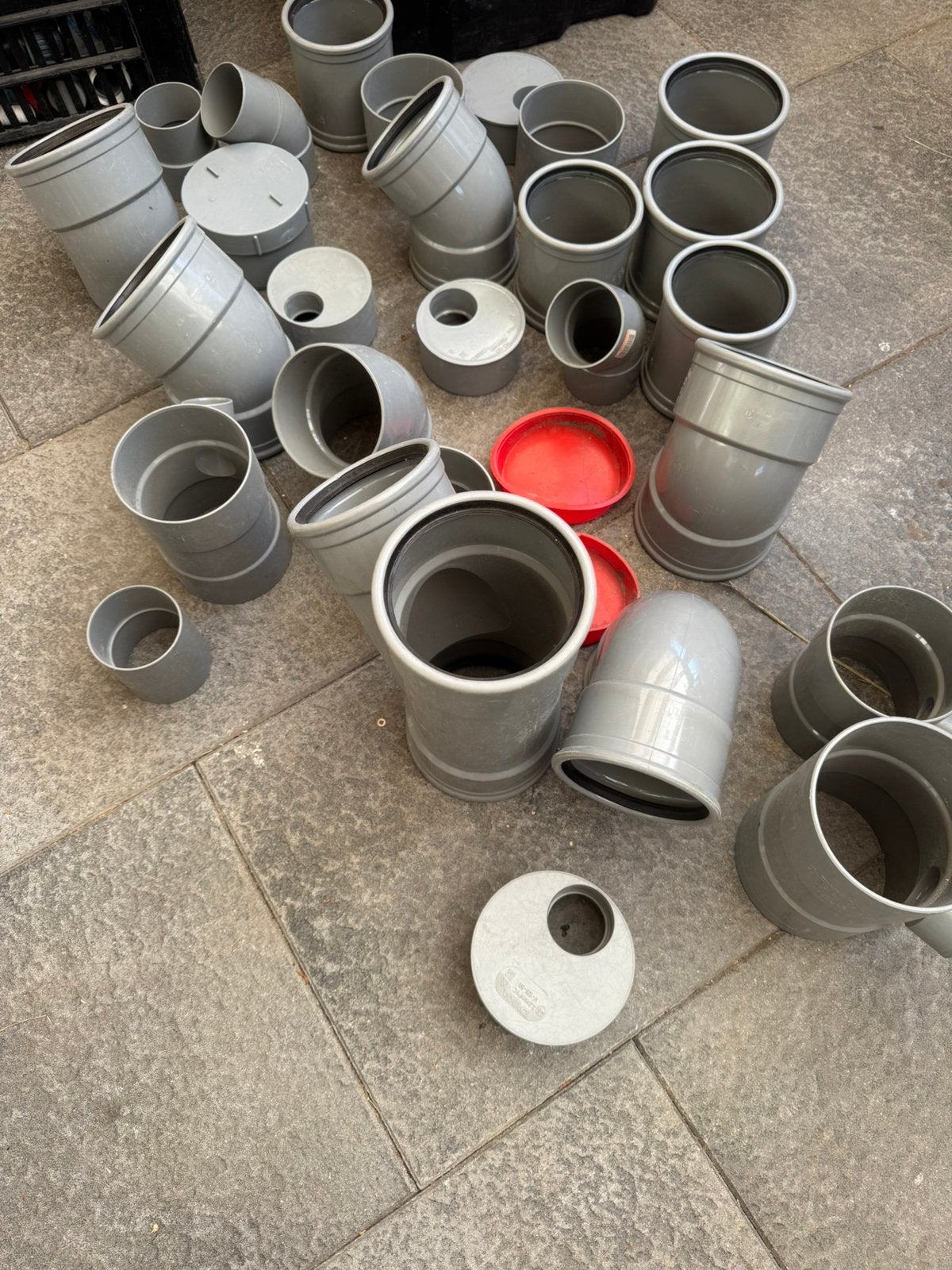 Diverse lijm en manchet moffen 75 tot 125 mm, Ophalen, Pvc, Dyka, Overige typen