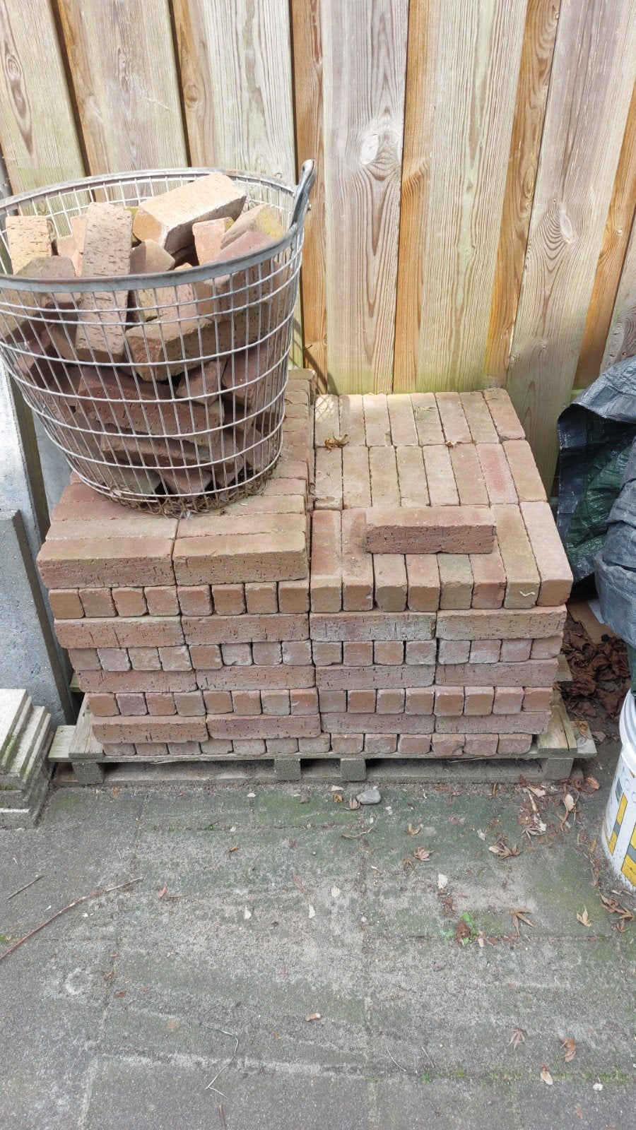 Rode Straatklinkers 'Den Haag' formaat 20x6x4.8 (ca. 4m²), Ophalen, Gebruikt, Klinkers, Minder dan 5 m²