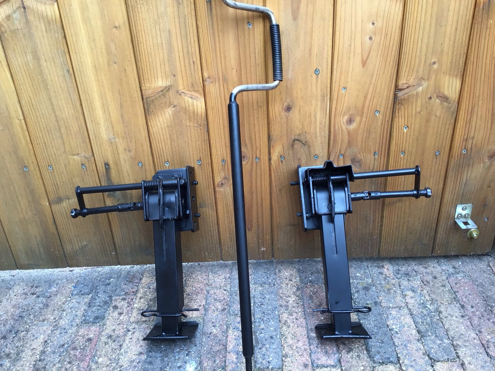 Stabilisatorpoten met slinger voor caravan of aanhanger, Ophalen of Verzenden, Gebruikt