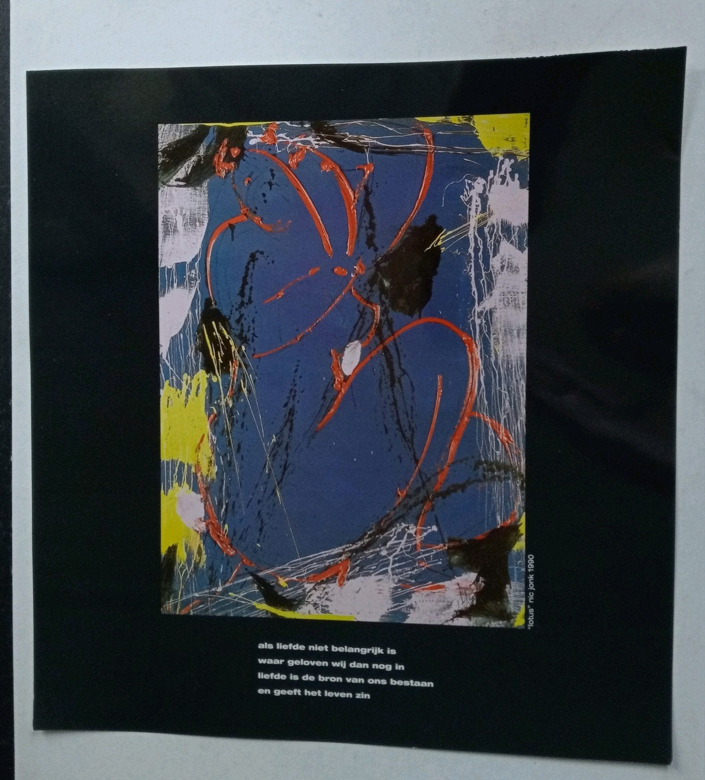 Nic Jonk fotoprint met gedicht, Antiek en Kunst, Ophalen of Verzenden