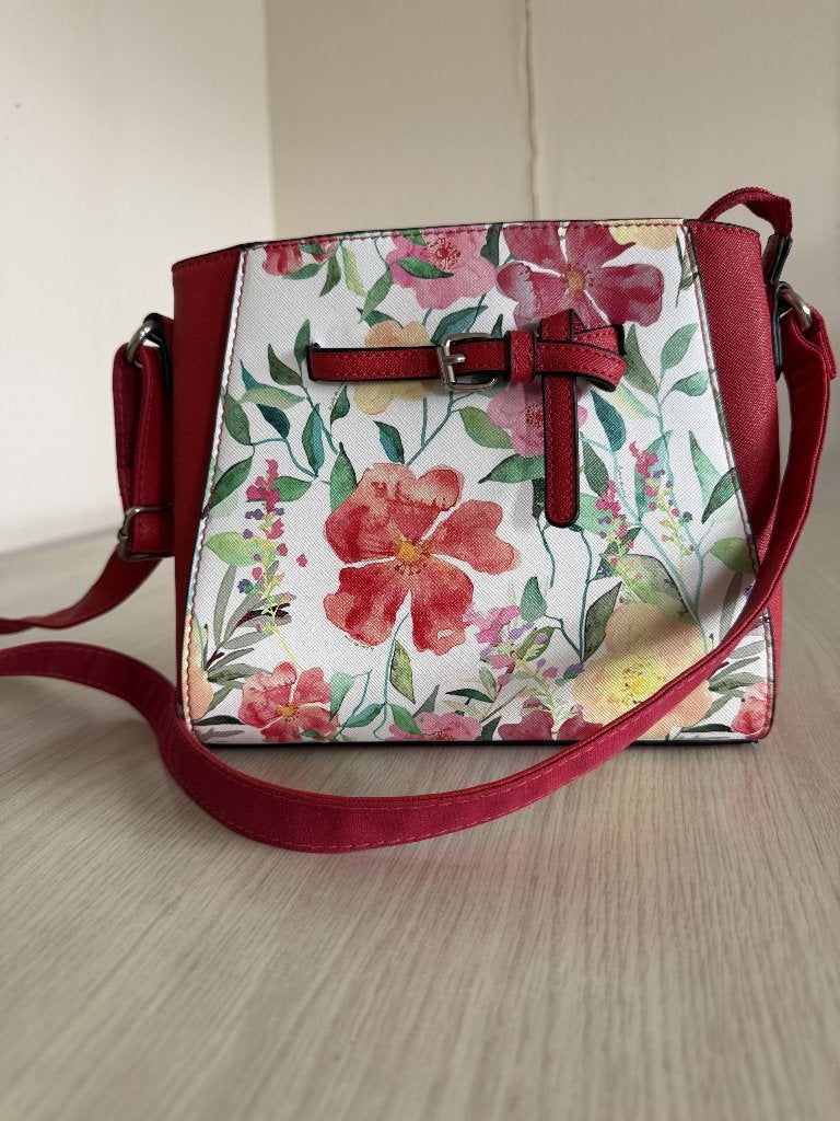 David Jones handtas, Verzenden, Zo goed als nieuw, Rood, Handtas