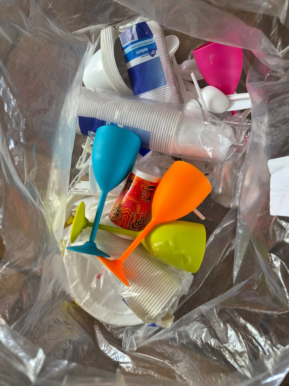 plastic servies, Ophalen of Verzenden