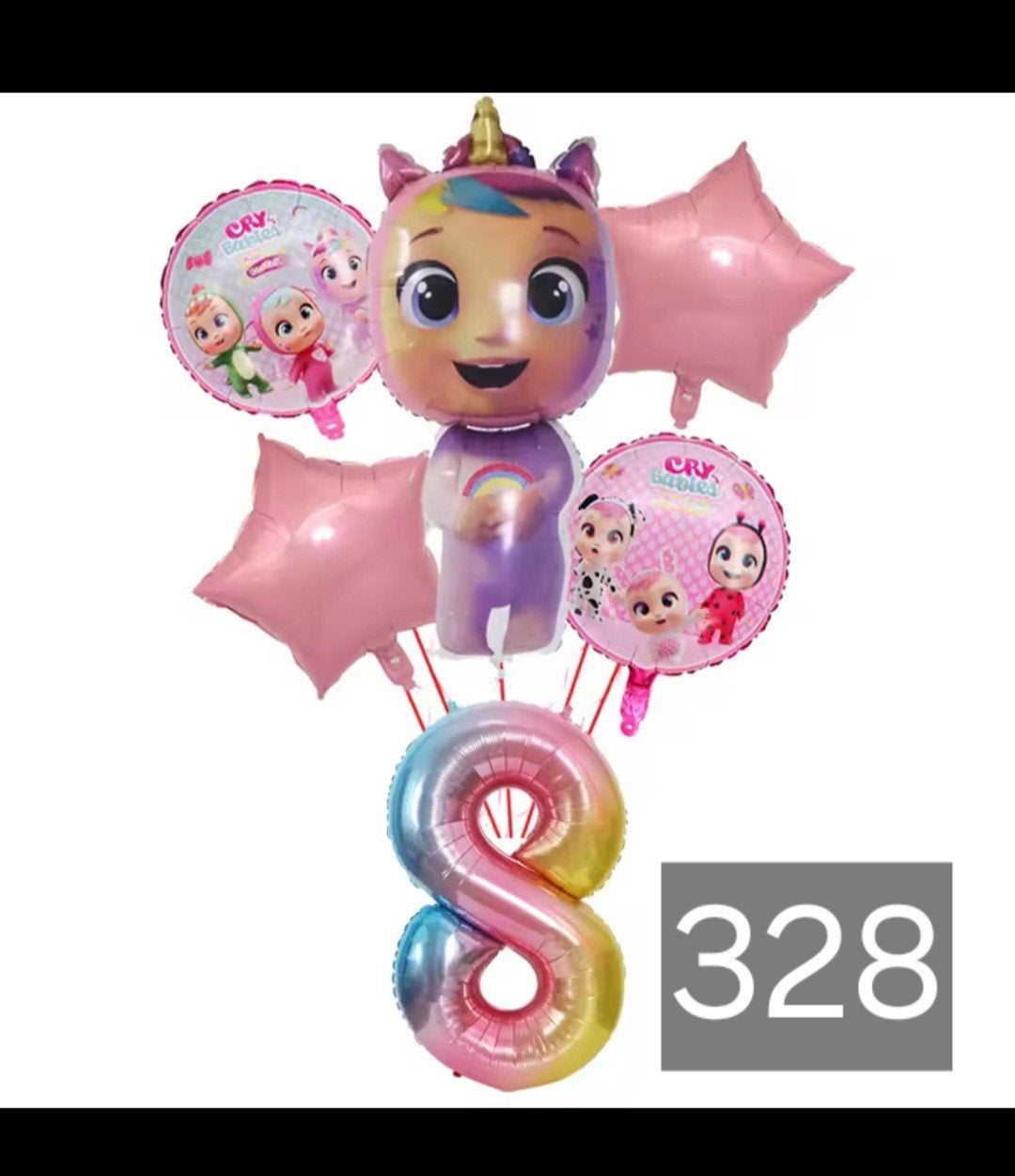 gratis verzending Cry Babies Ballonnen Set, Ophalen, Nieuw, Versiering, Verjaardag
