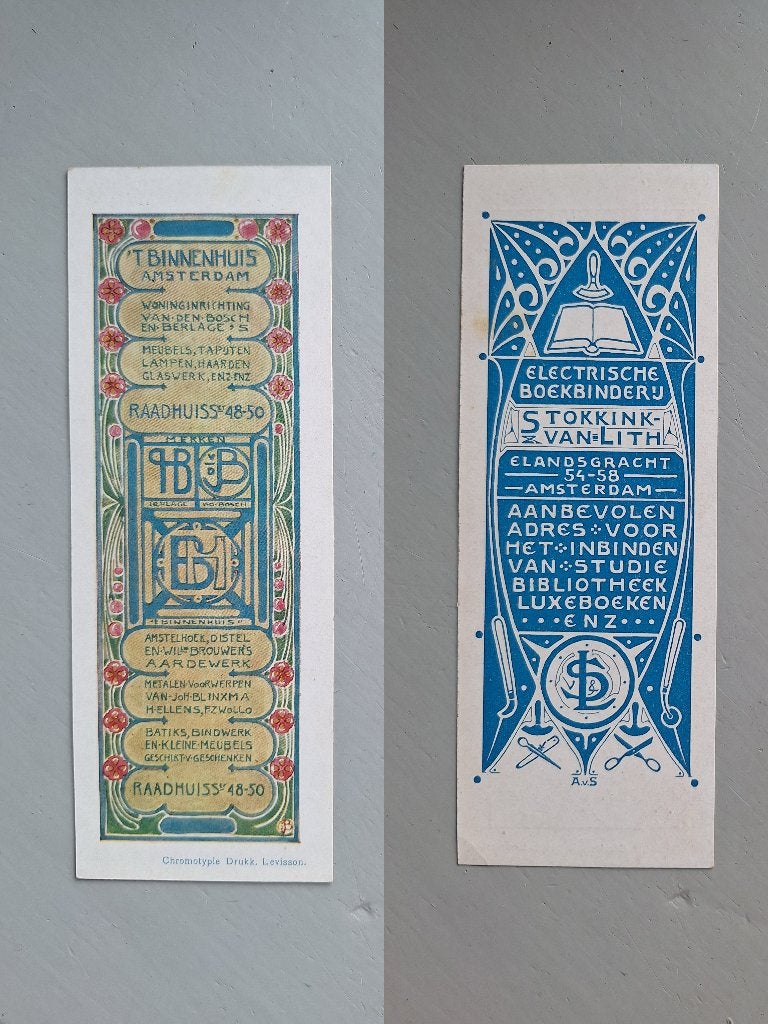 Boekenlegger 't Binnenhuis Berlage Levisson Nieuwe Kunst, Ophalen of Verzenden, Gebruikt, Reclame