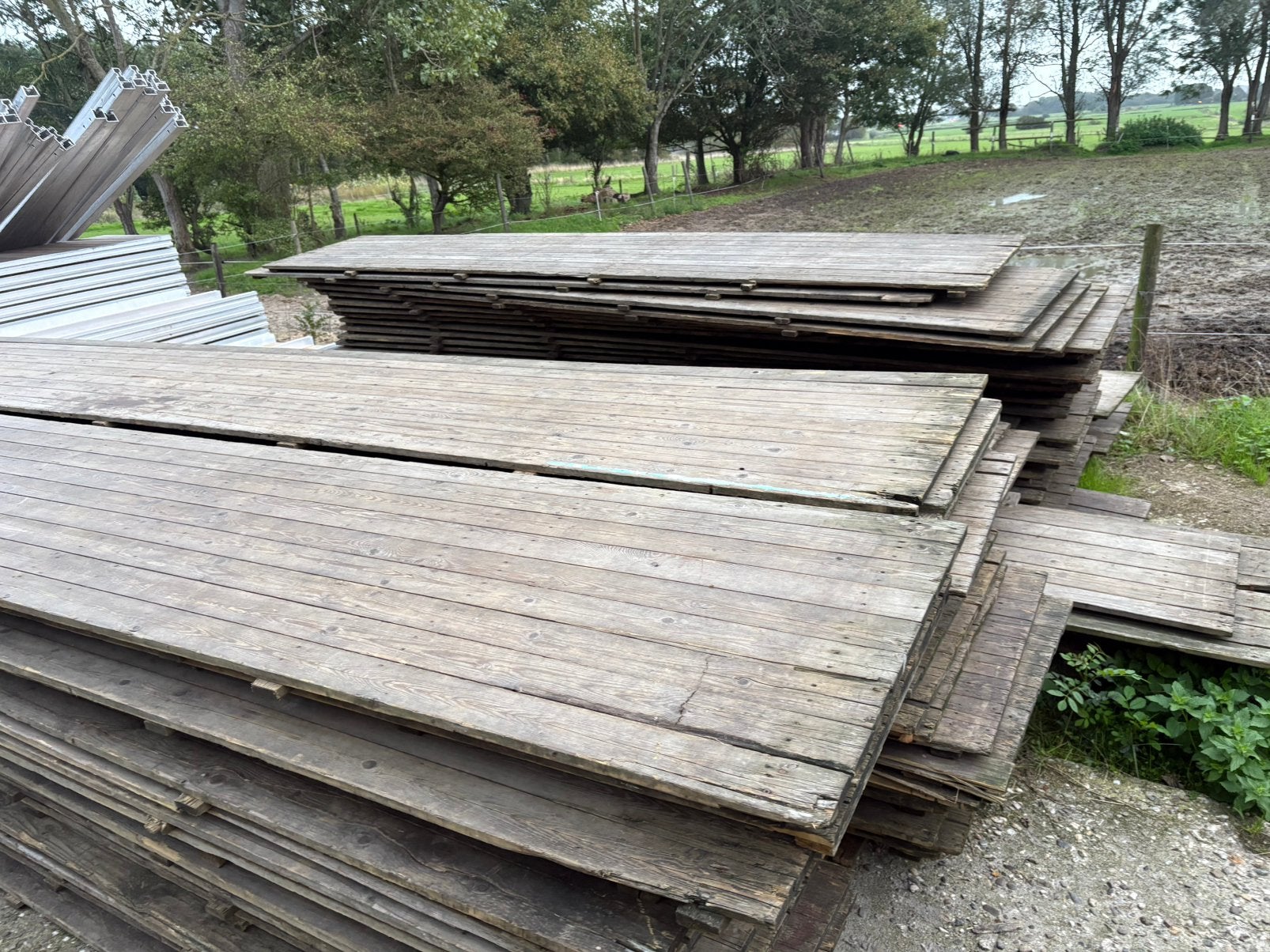 Gebruikte tentvloerplaten, Tuin en Terras, Ophalen, Gebruikt, Hout
