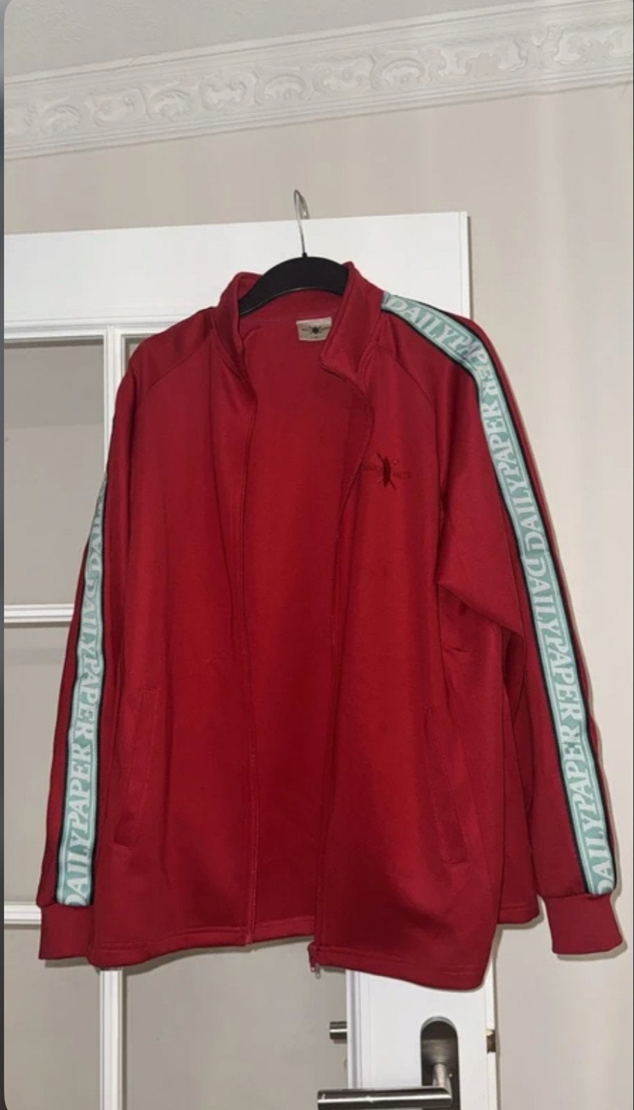 Daily Paper Track Jacket Rood Maat M, Ophalen of Verzenden, Zo goed als nieuw, Maat 48/50 (M), Rood