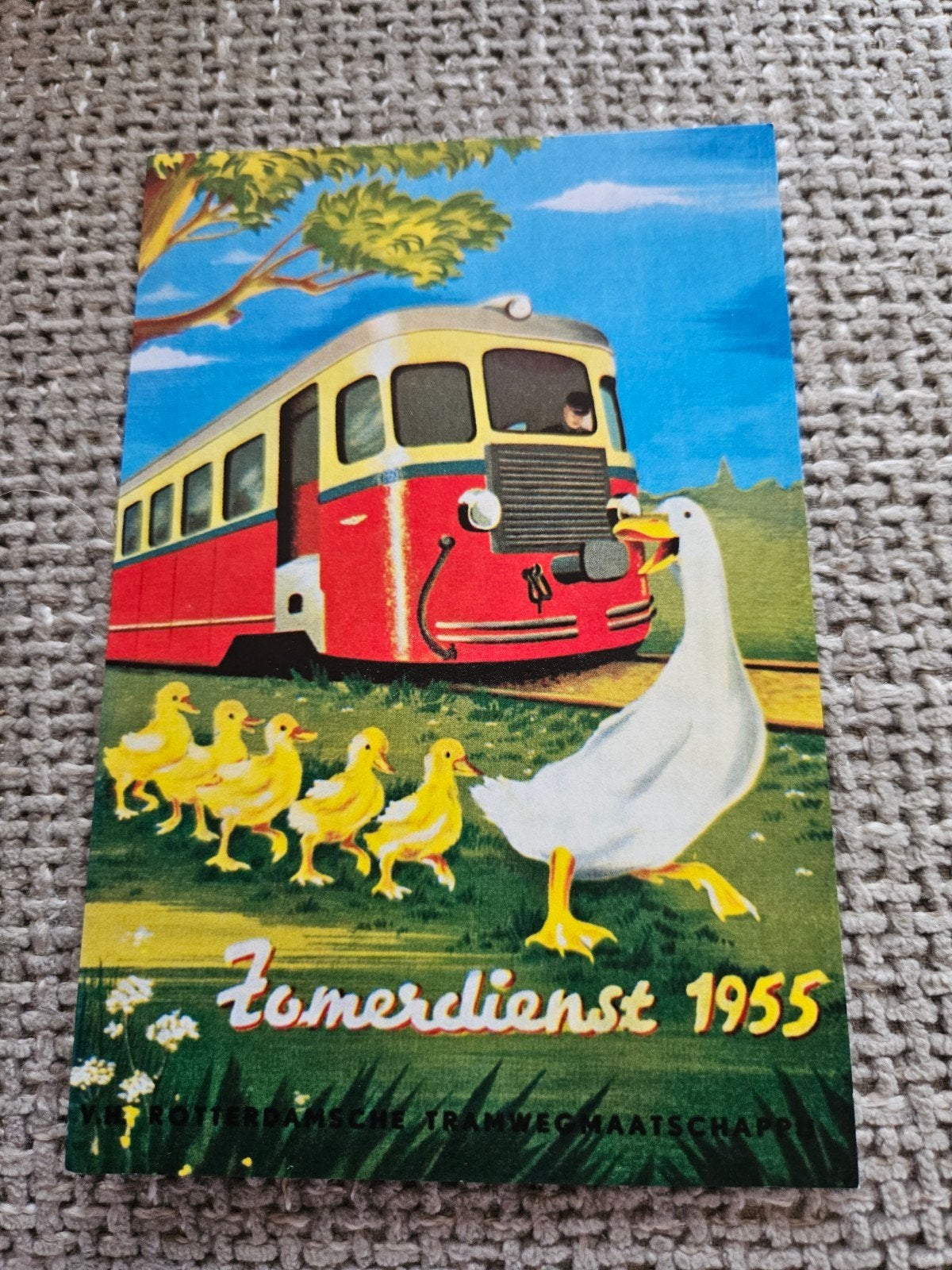 Rotterdamse Tramweg Mij ouddorp, Ophalen of Verzenden, Trein, Kaart of Prent